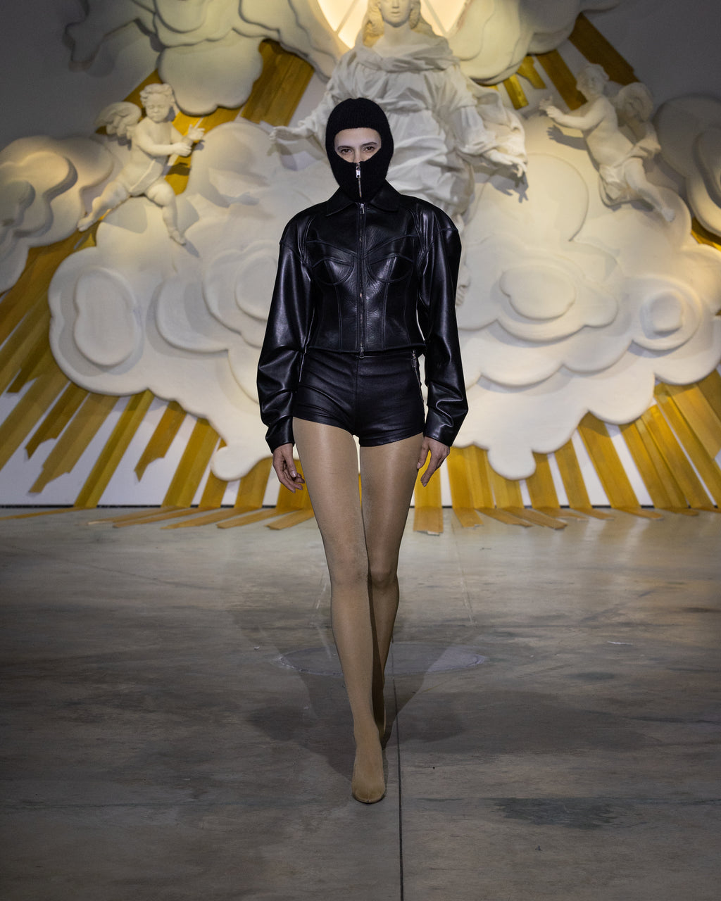 CORSET LEATHER JACKET