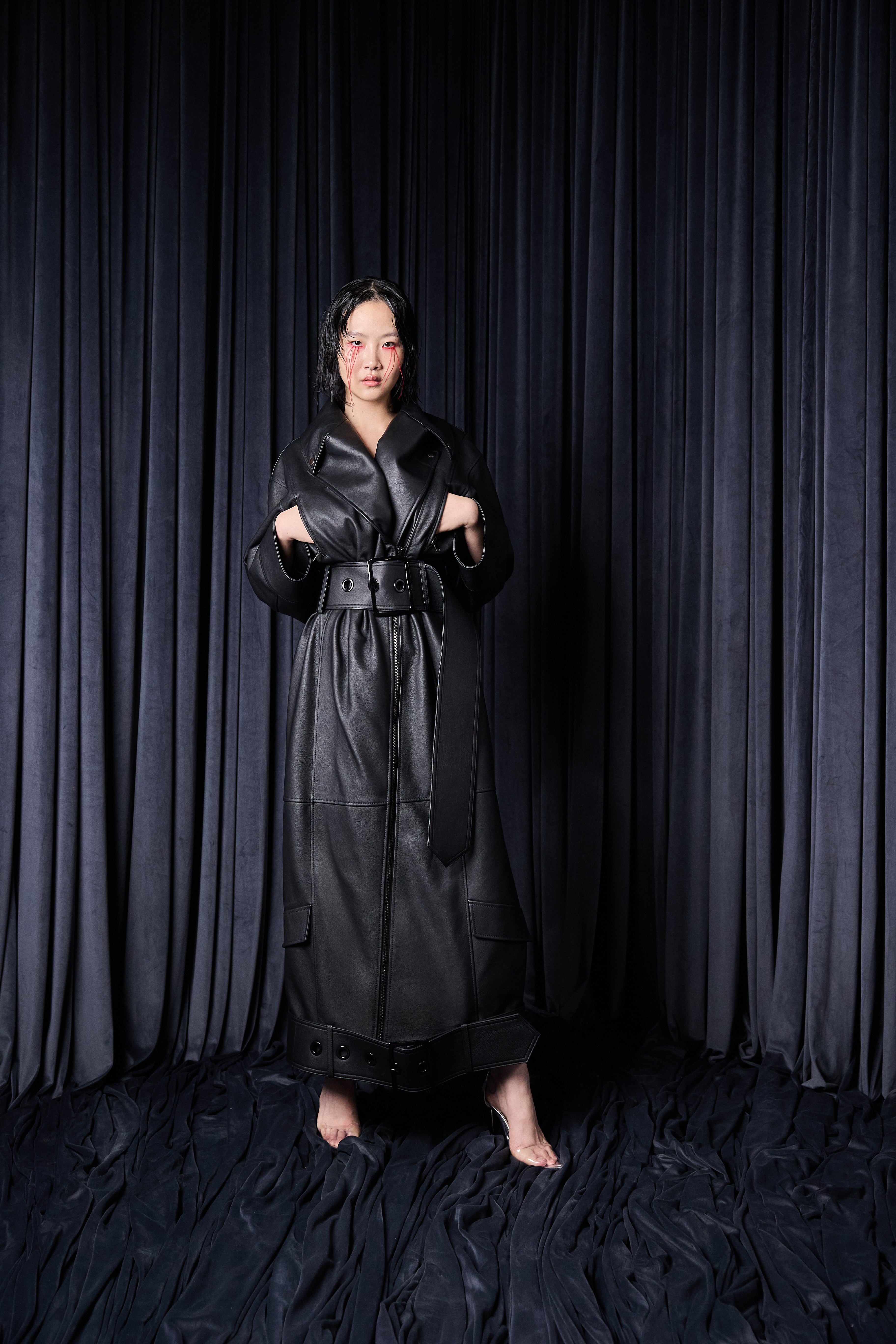 OV BIKER LEATHER COAT