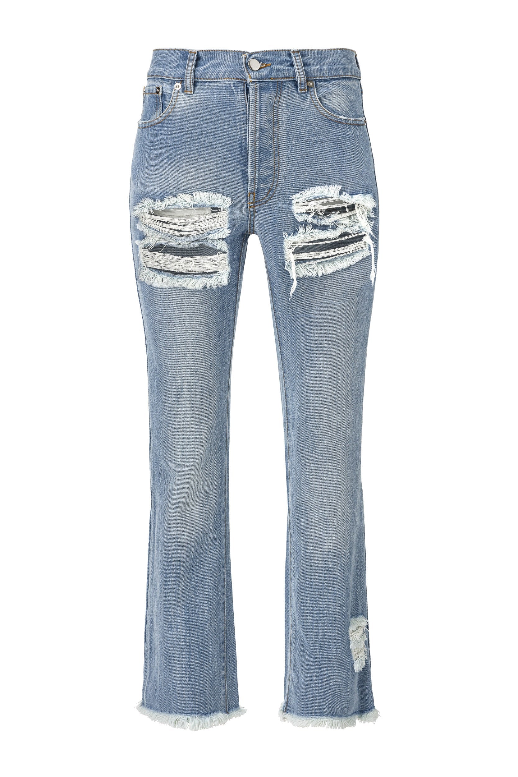 DISTRESSED LIGHT BLUE DENIM