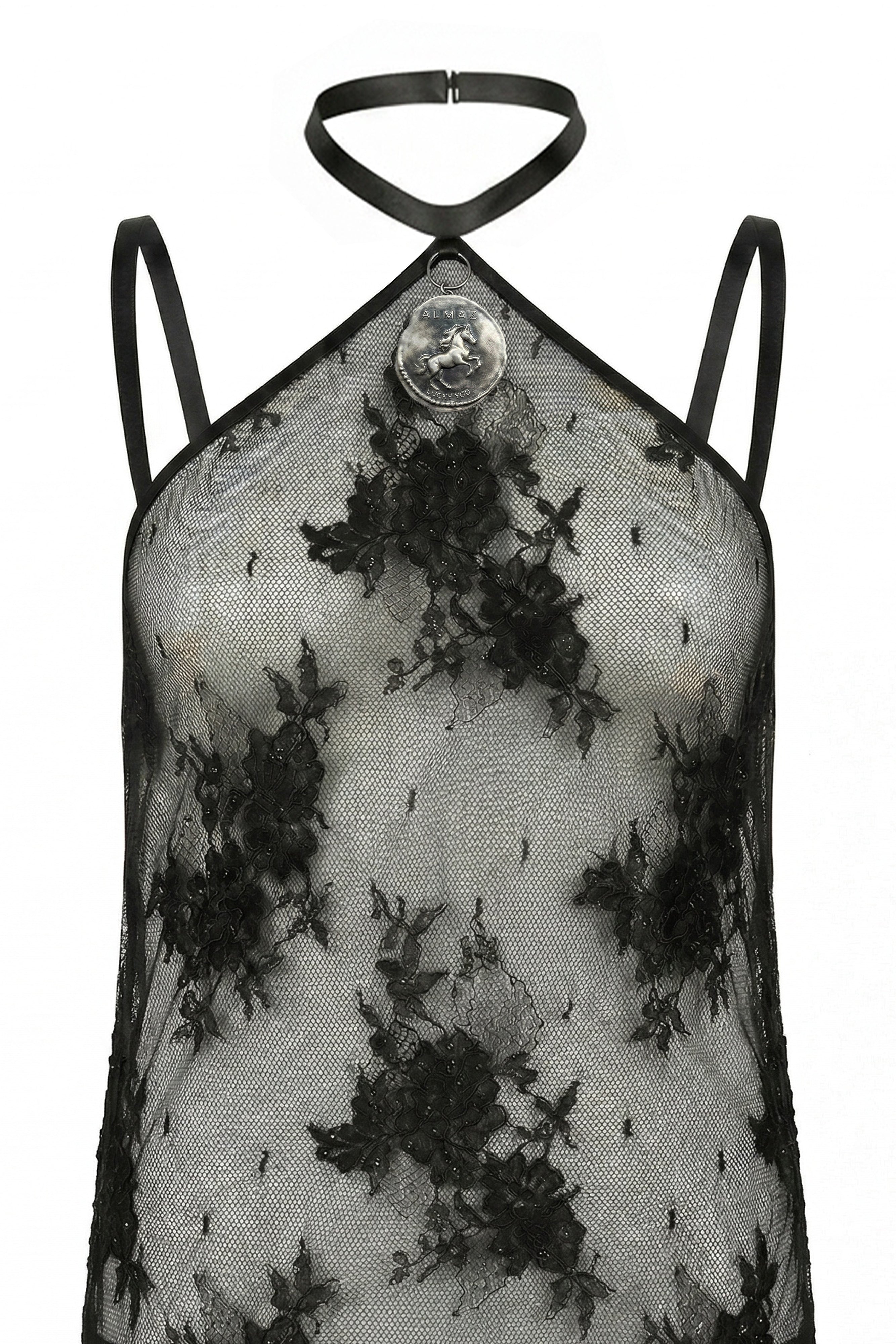 HIGH NOON LACE SLIP DRESS