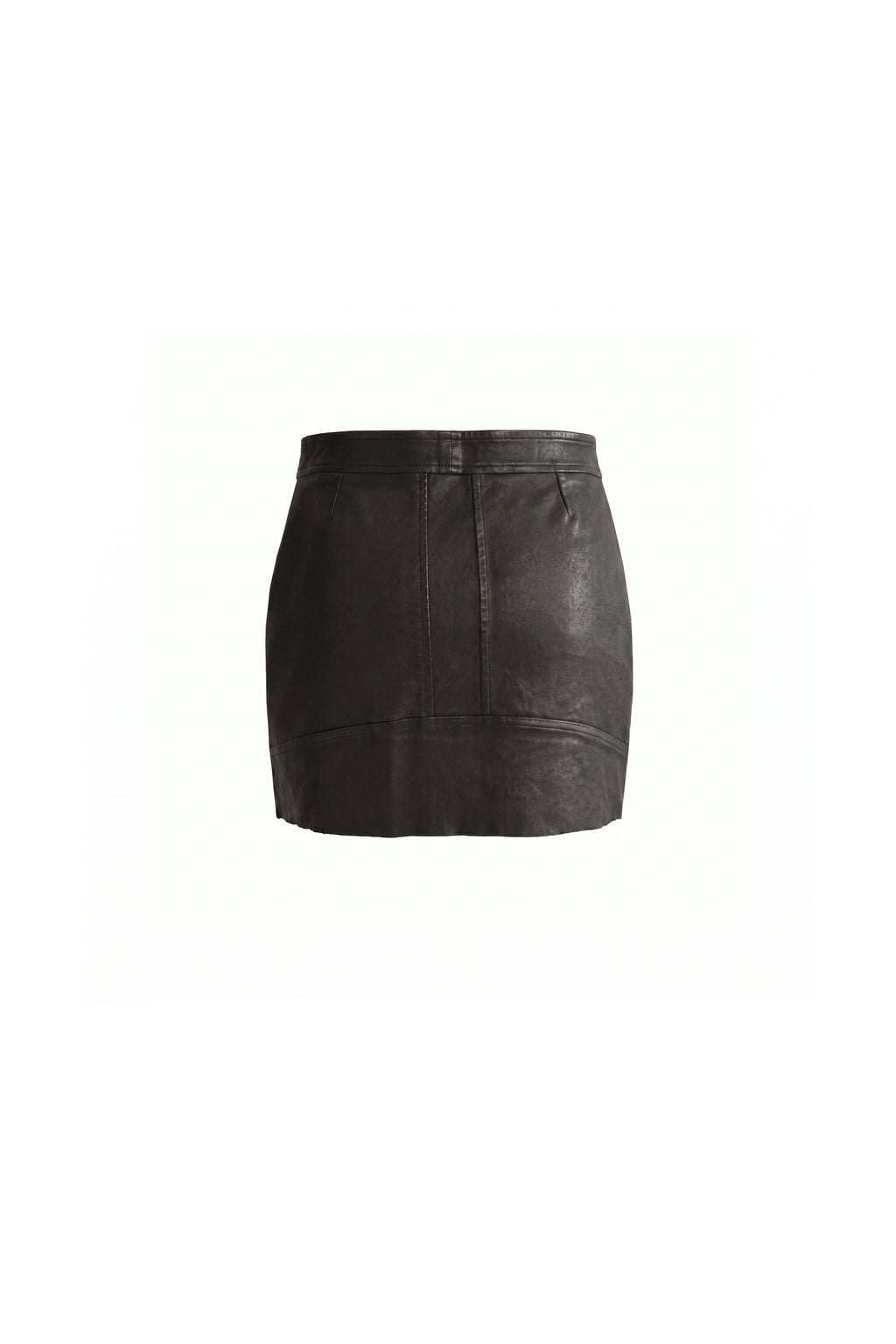 RIPPED LEATHER SKIRT