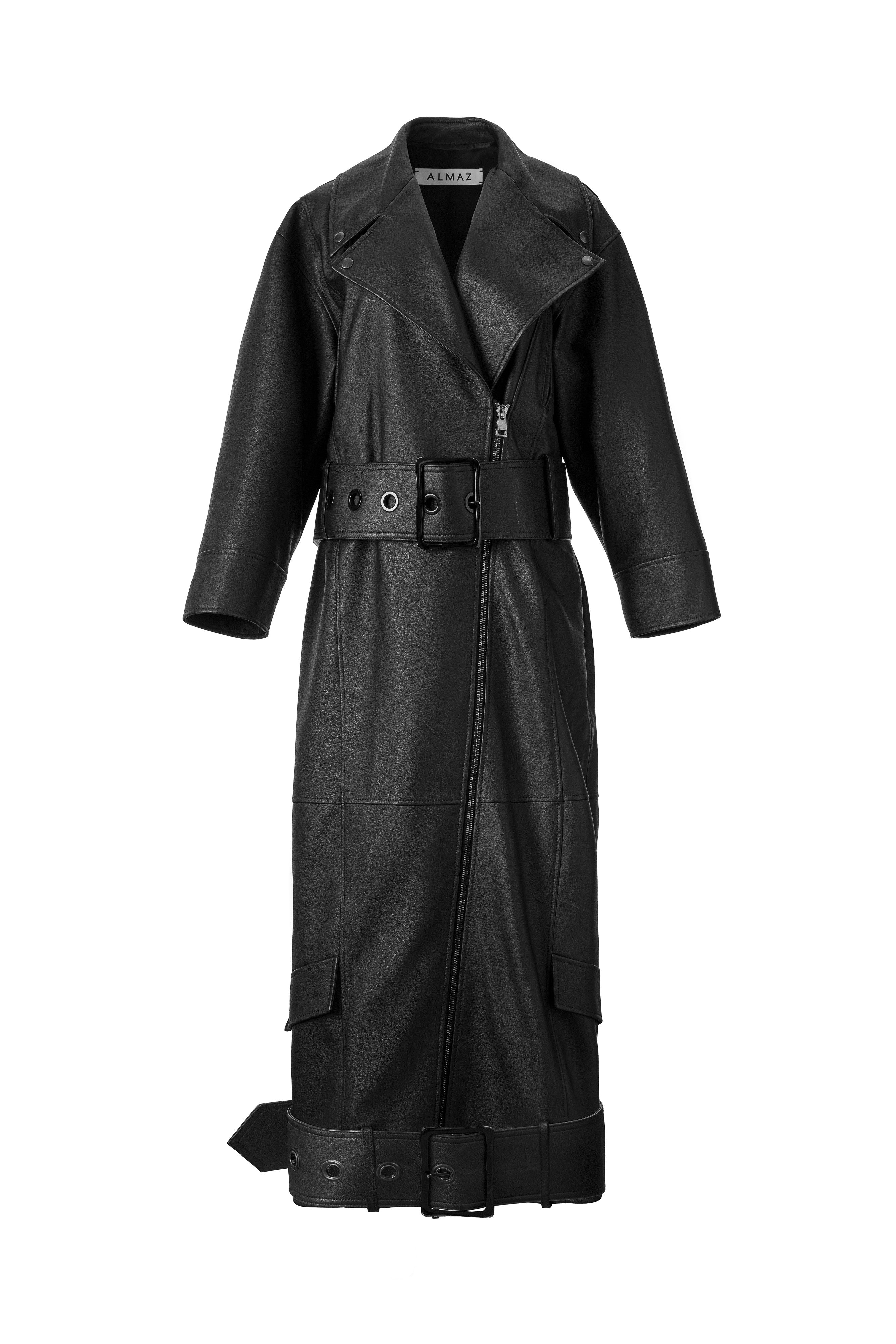 OV BIKER LEATHER COAT