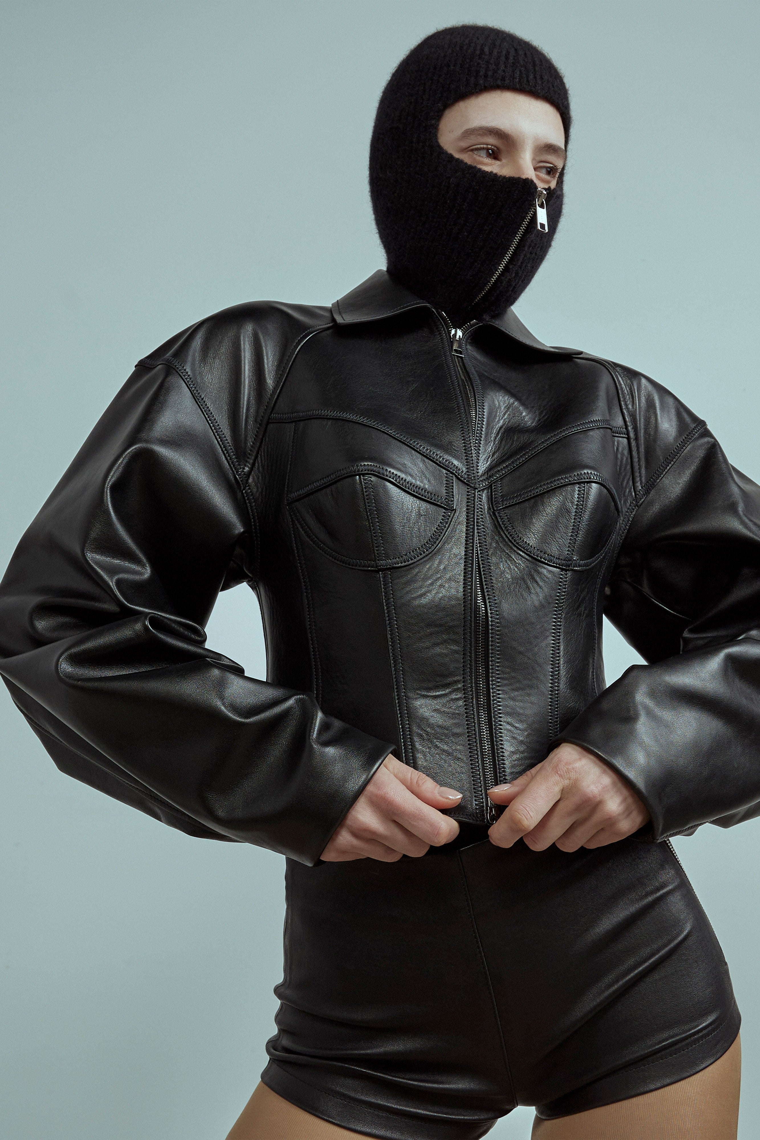 CORSET LEATHER JACKET