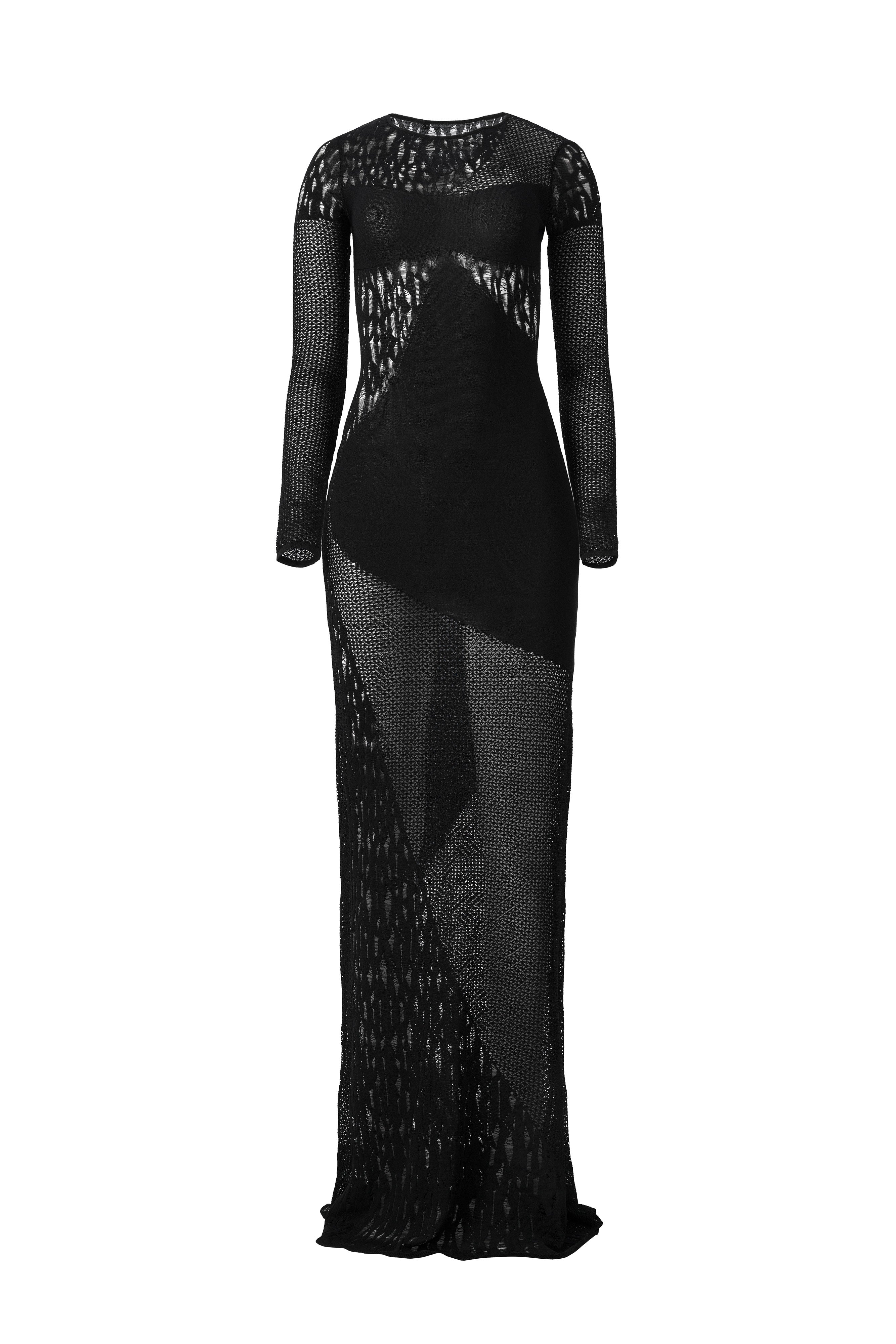 BLACK STREAMLINE DRESS