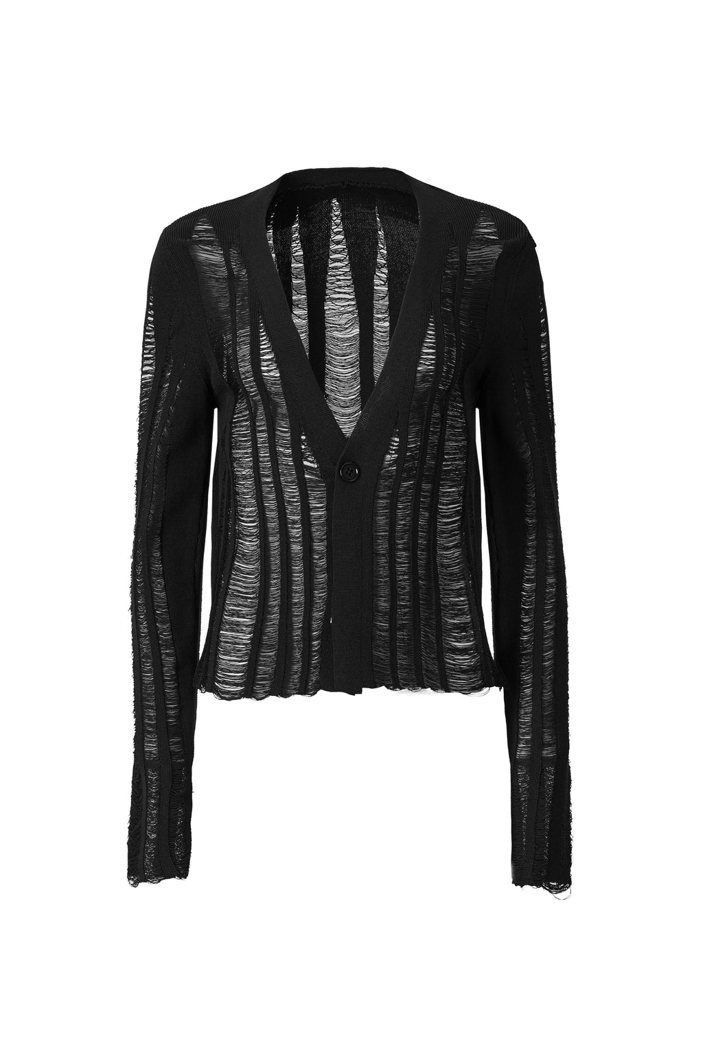 TORN BLACK CARDIGAN