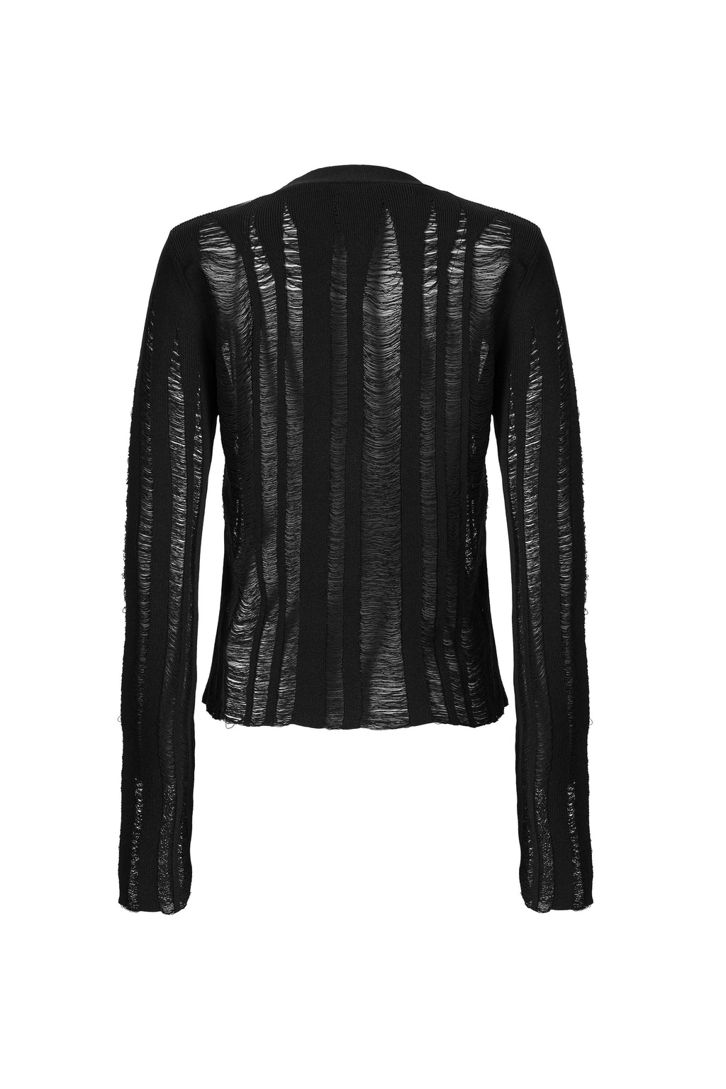 TORN BLACK CARDIGAN