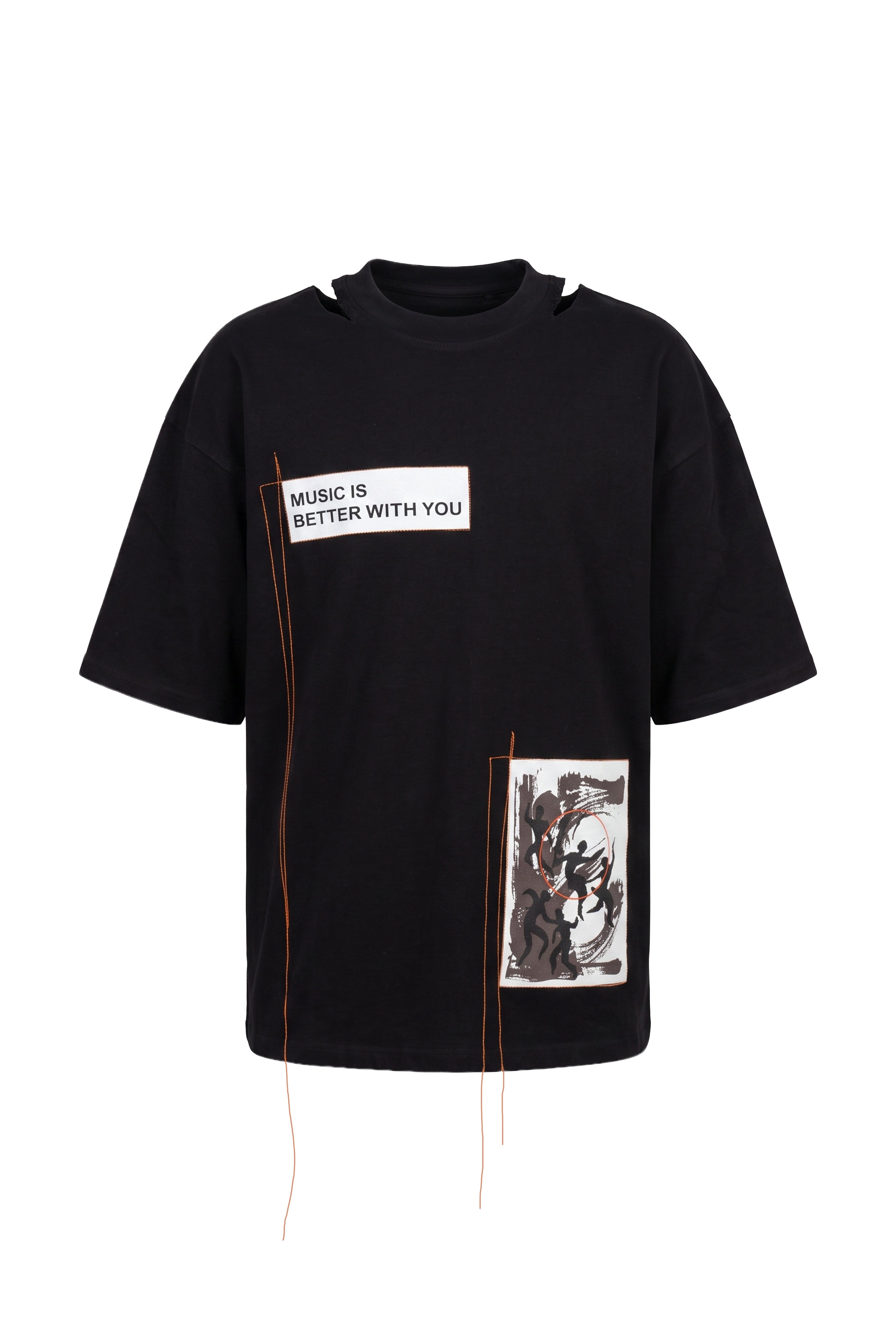 ALMAZ X GLO HILO BLACK PATCH T-SHIRT