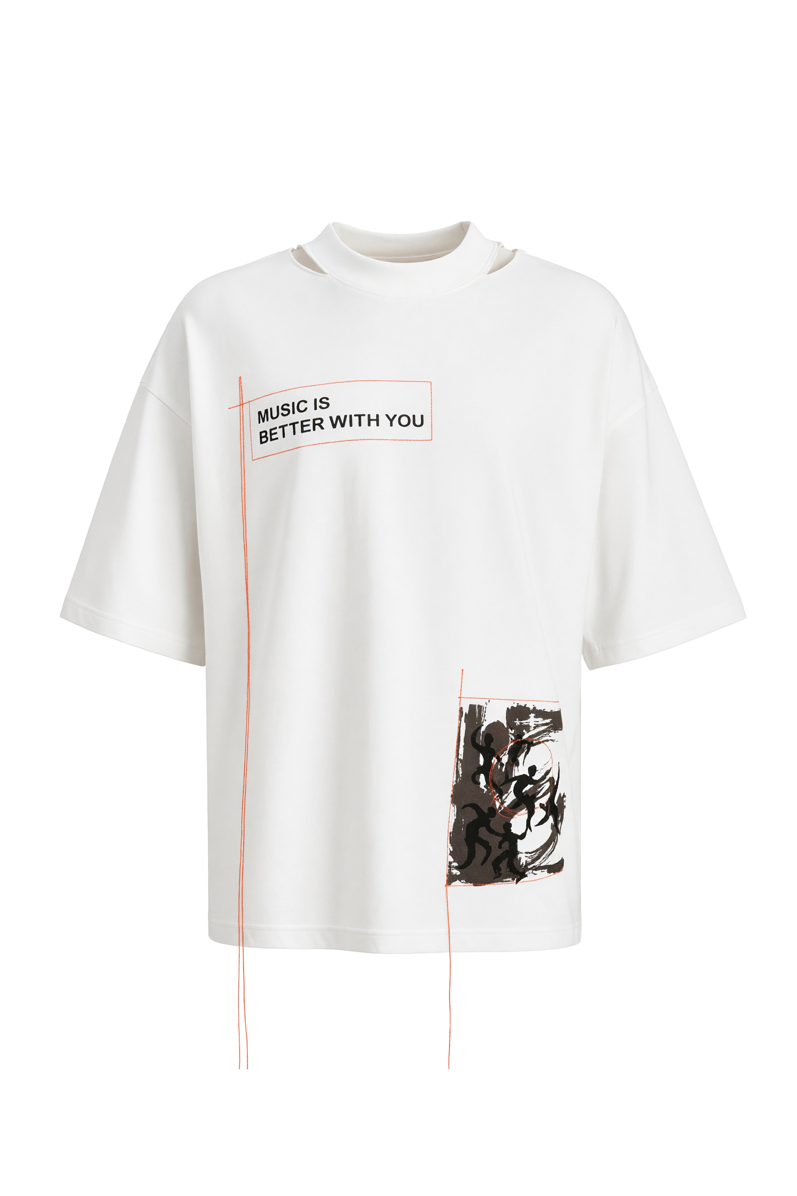 ALMAZ X GLO HILO WHITE PATCH T-SHIRT