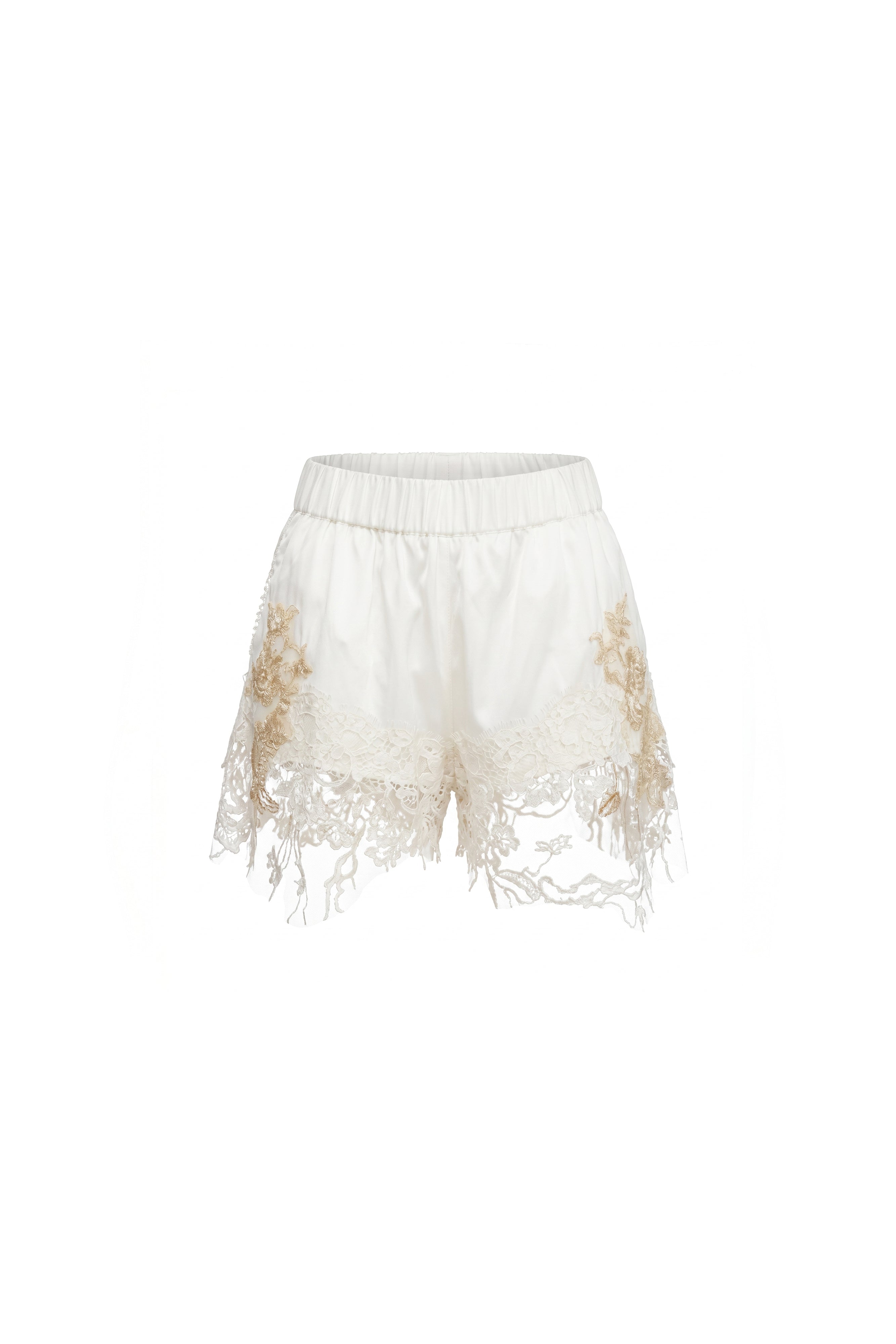 LACE SILK SHORTS