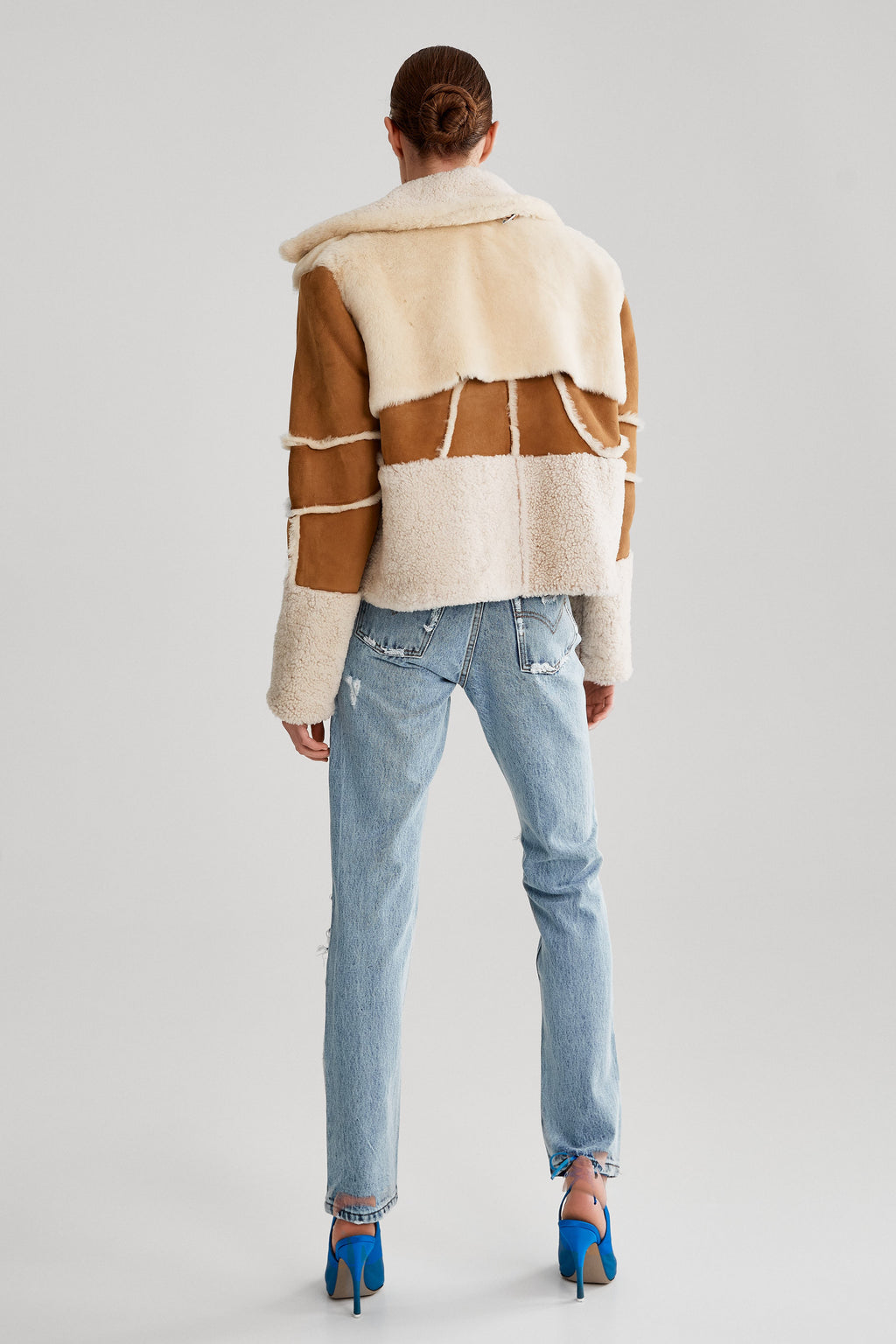 CAMEL PATCH SHEARLING