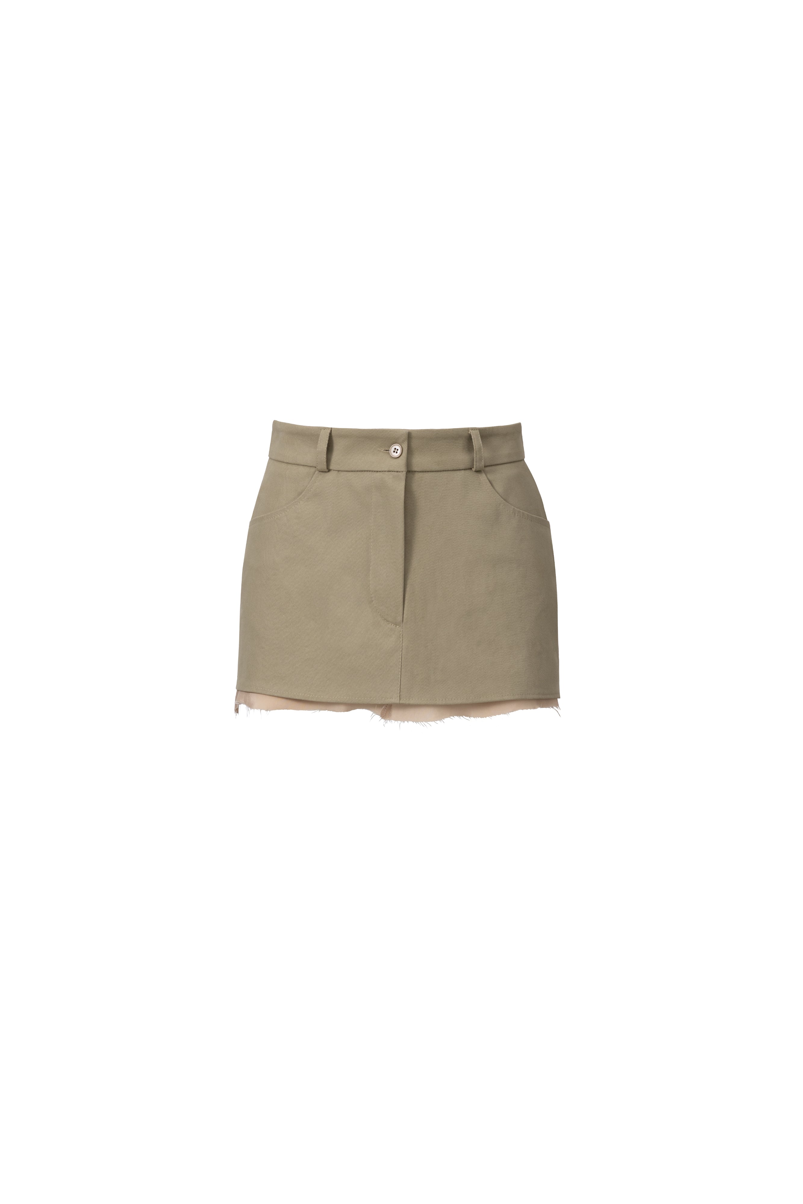 LIGHT TAUPE MINI SKIRT