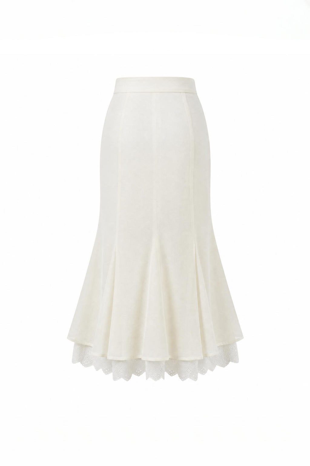 FRONTIER WHITE VOILE SKIRT