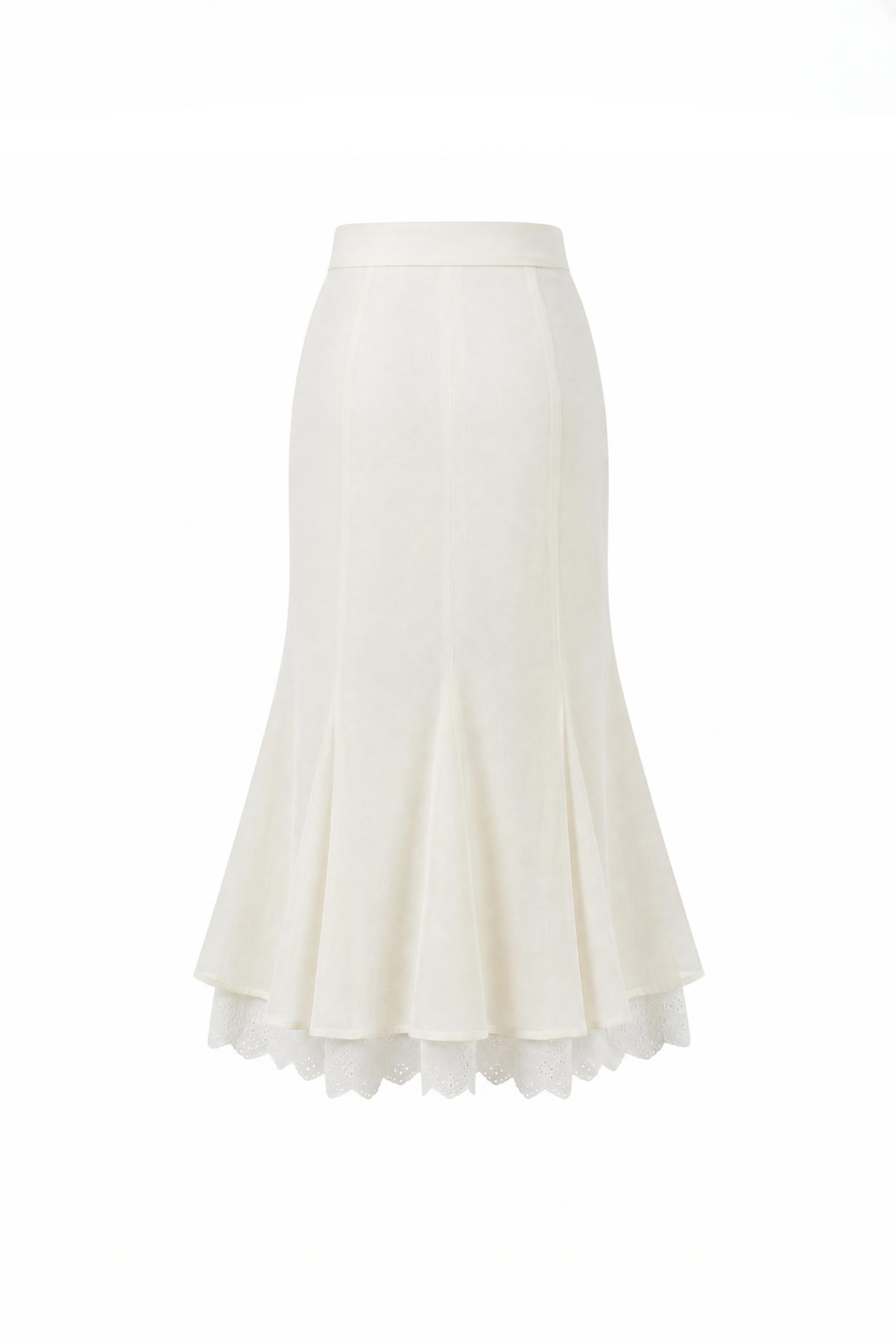 FRONTIER WHITE VOILE SKIRT
