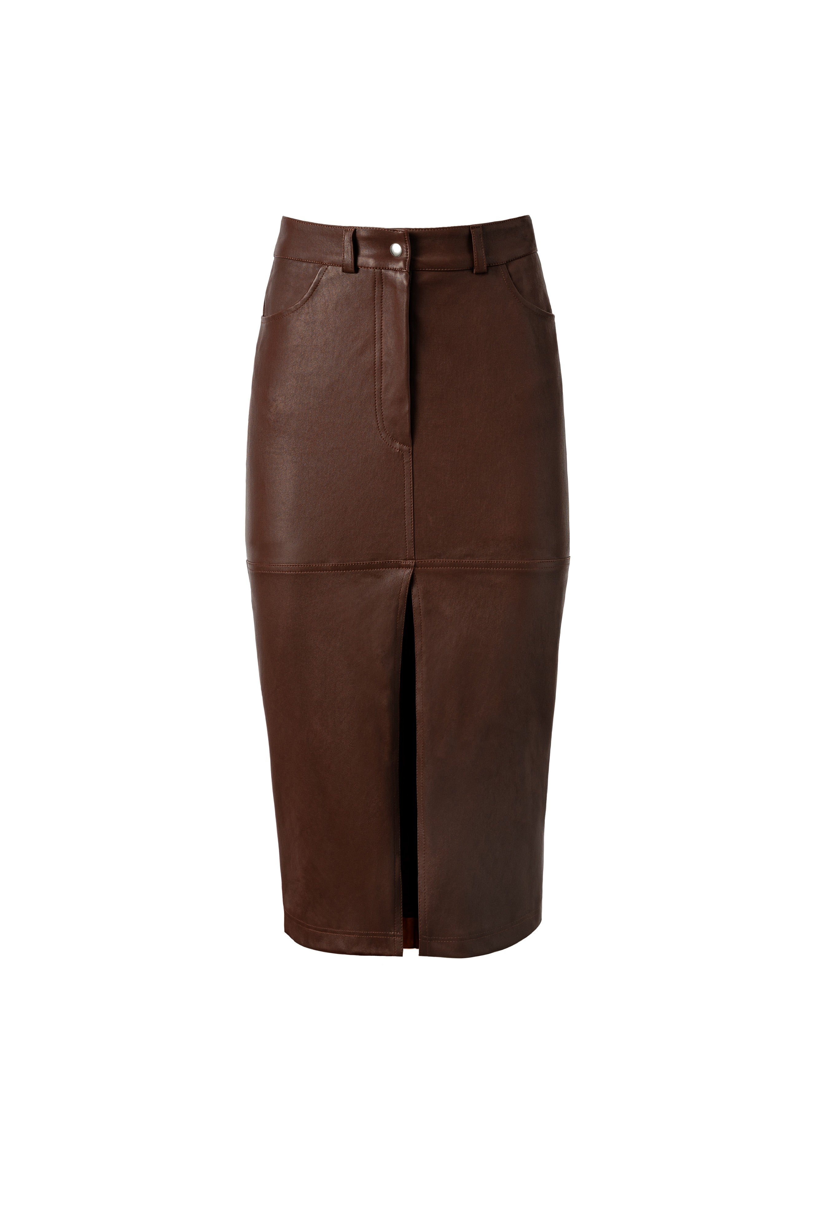 PENCIL LAMBSKIN SKIRT