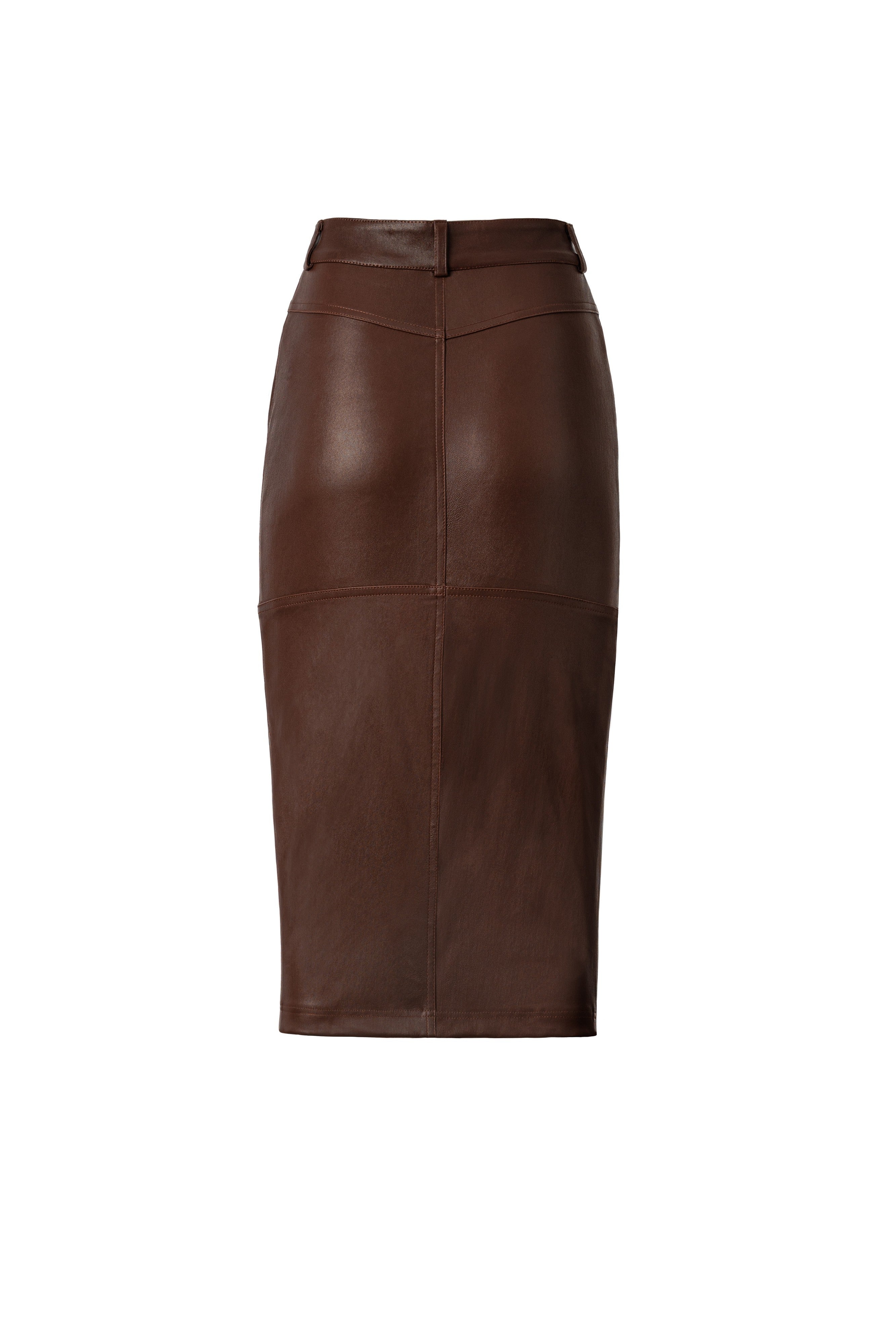 PENCIL LAMBSKIN SKIRT