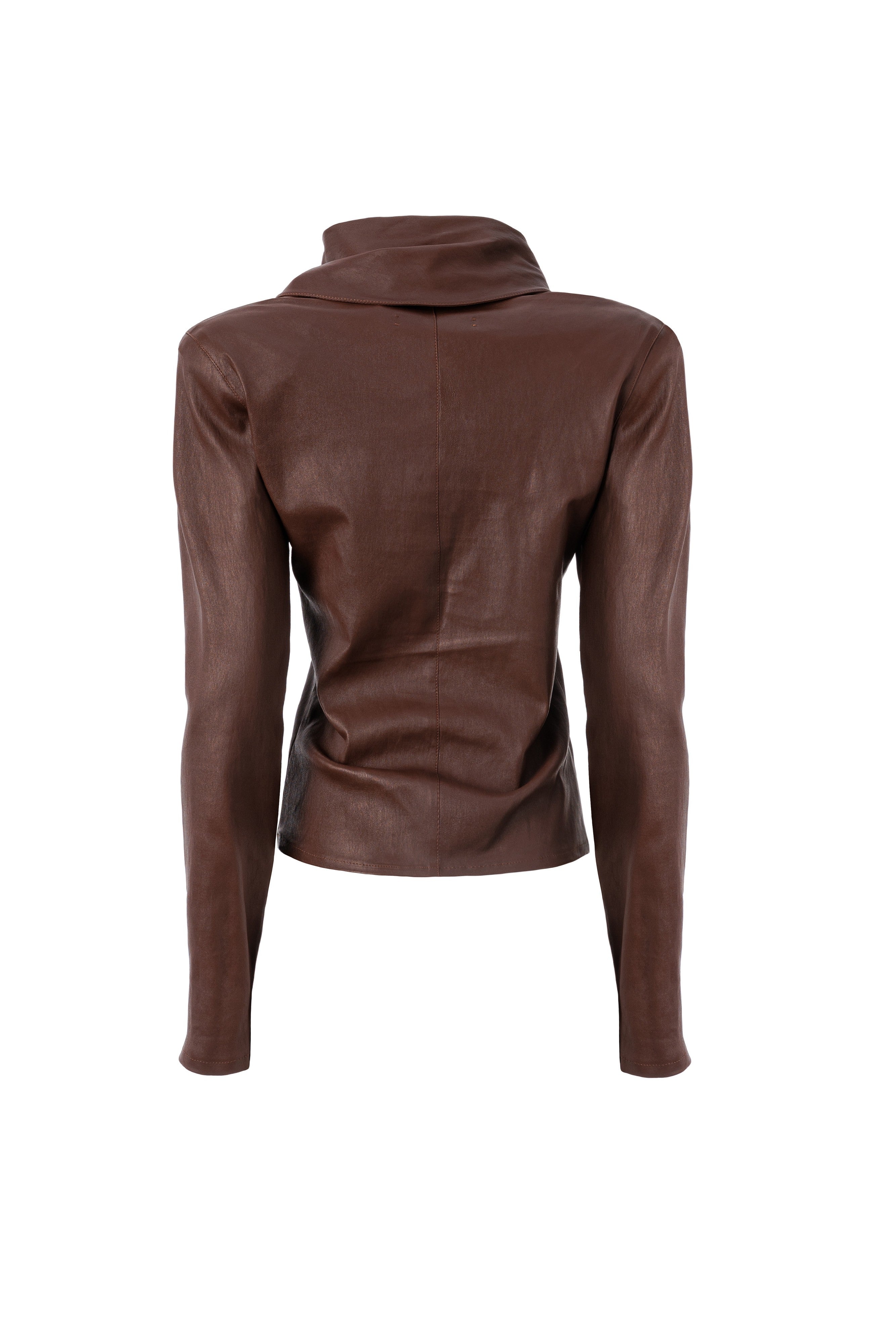 LAMBSKIN BROWN TURTLENECK