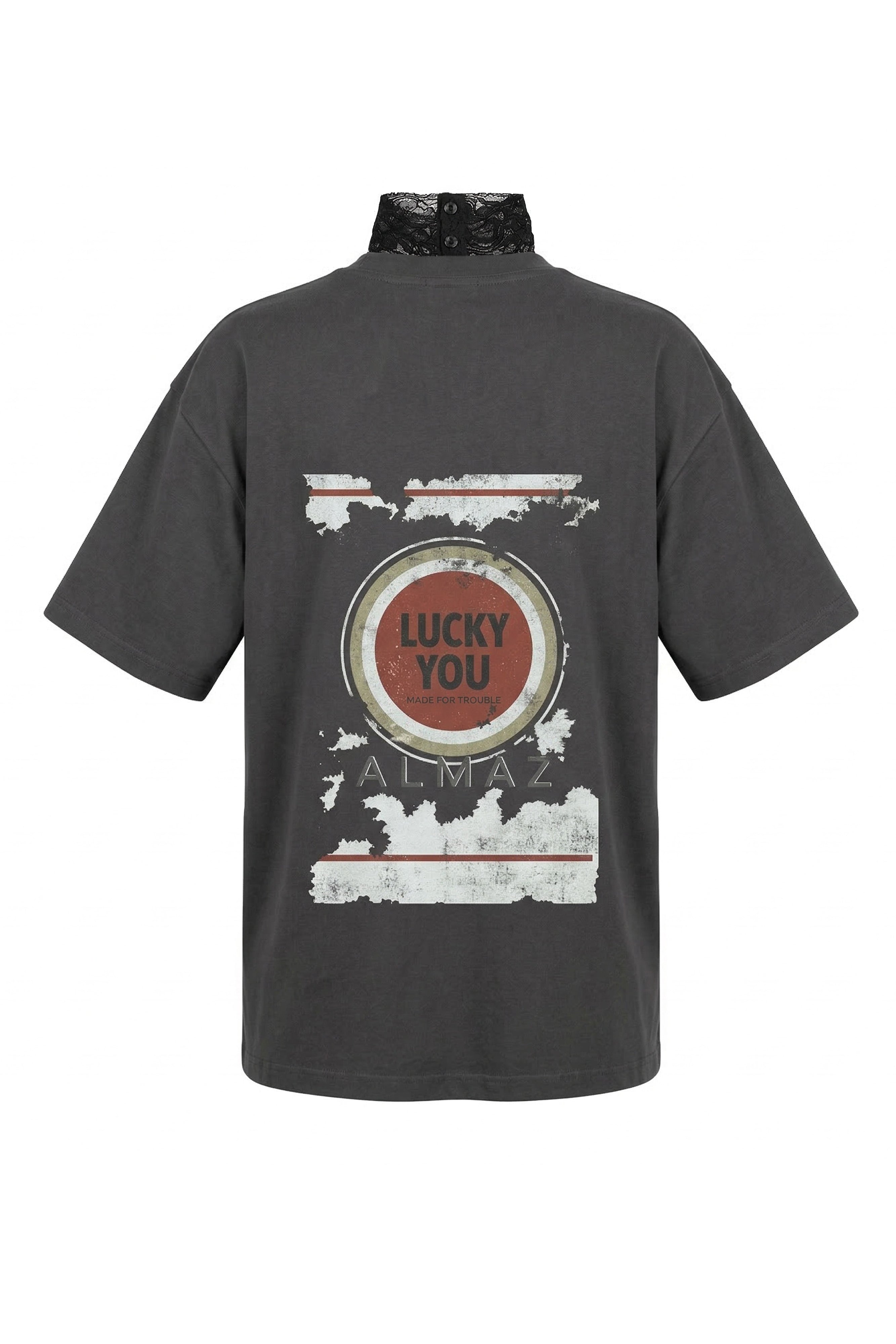 LUCKY YOU GREY T-SHIRT