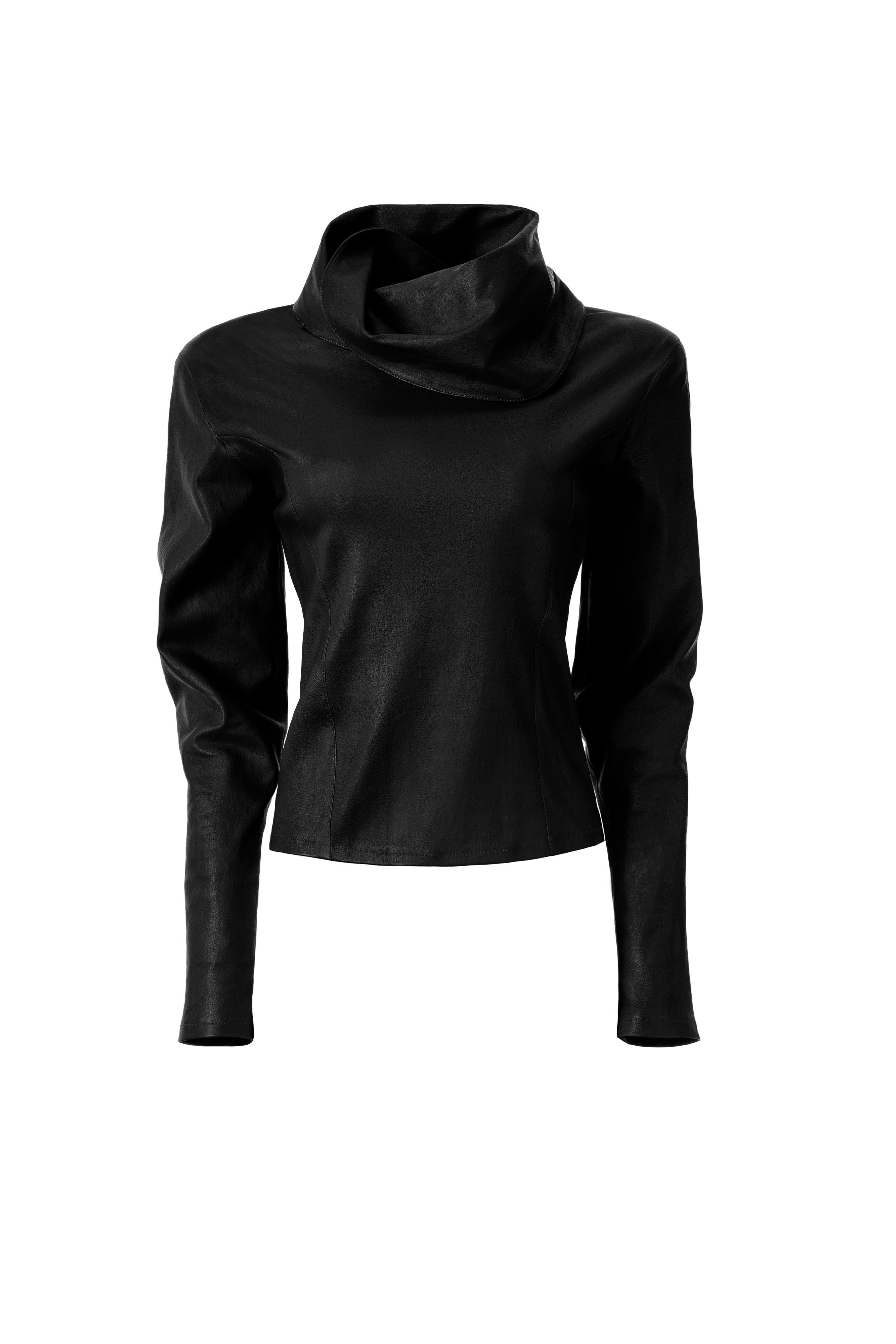 LAMBSKIN BLACK TURTLENECK