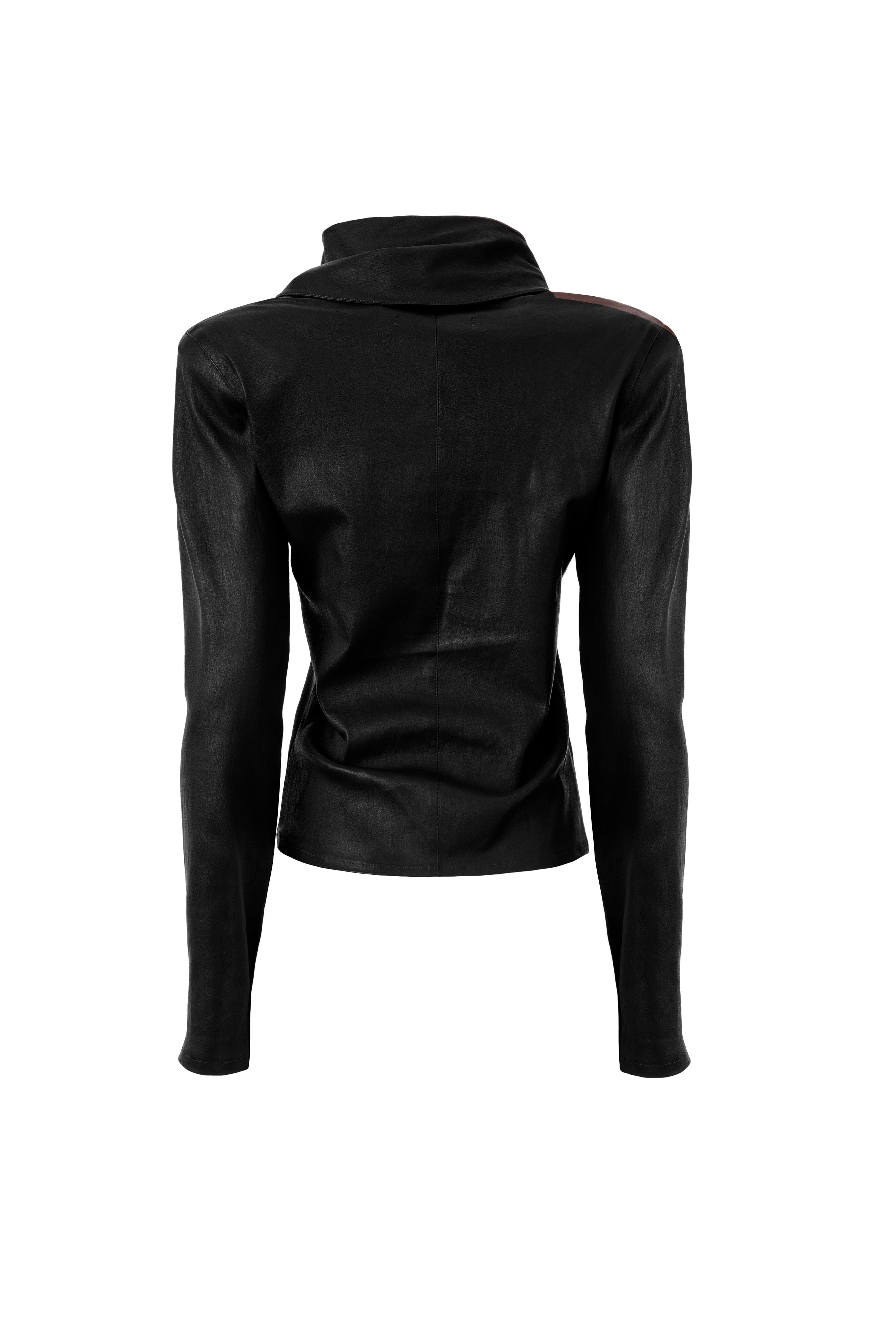 LAMBSKIN BLACK TURTLENECK