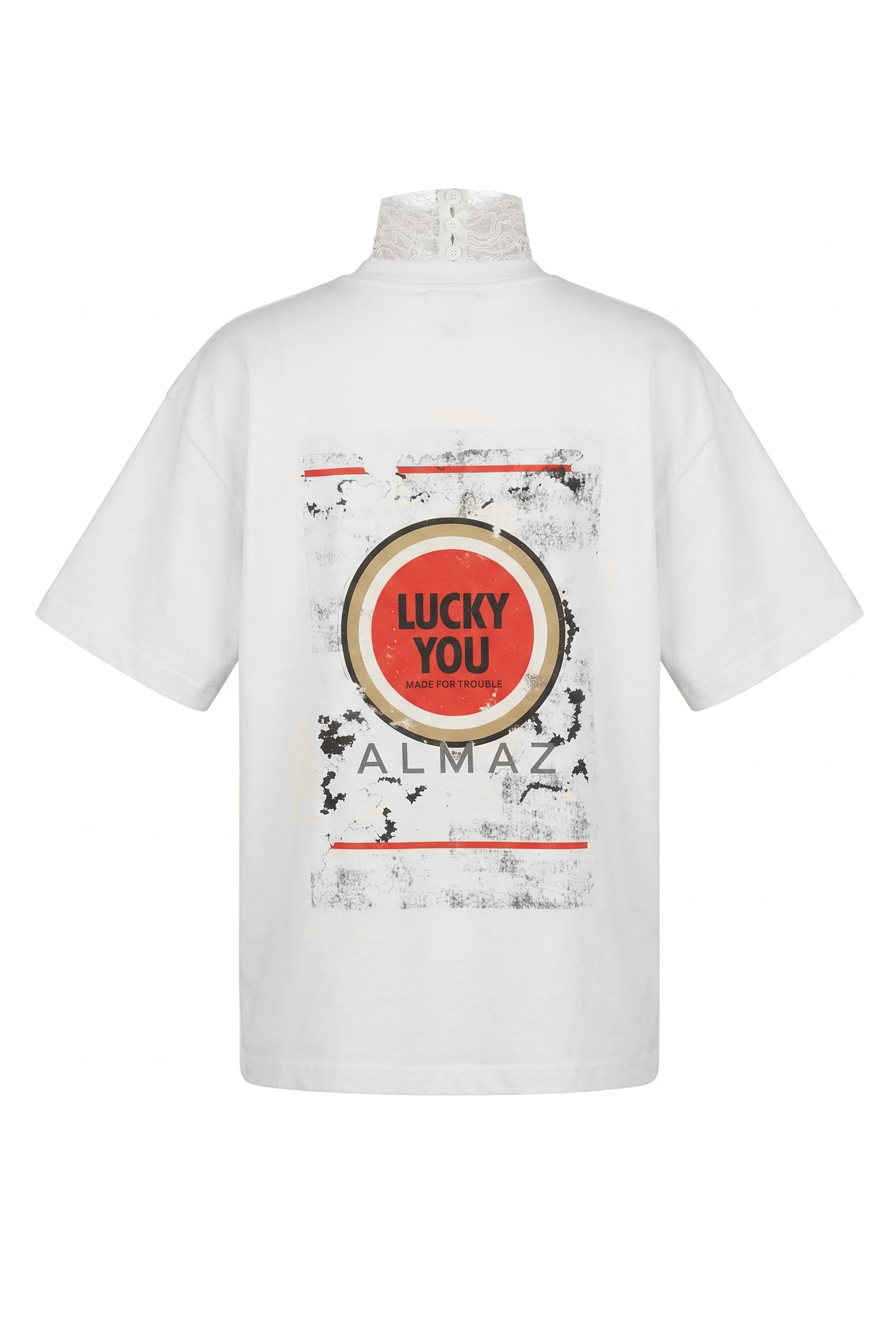 LUCKY YOU WHITE T-SHIRT