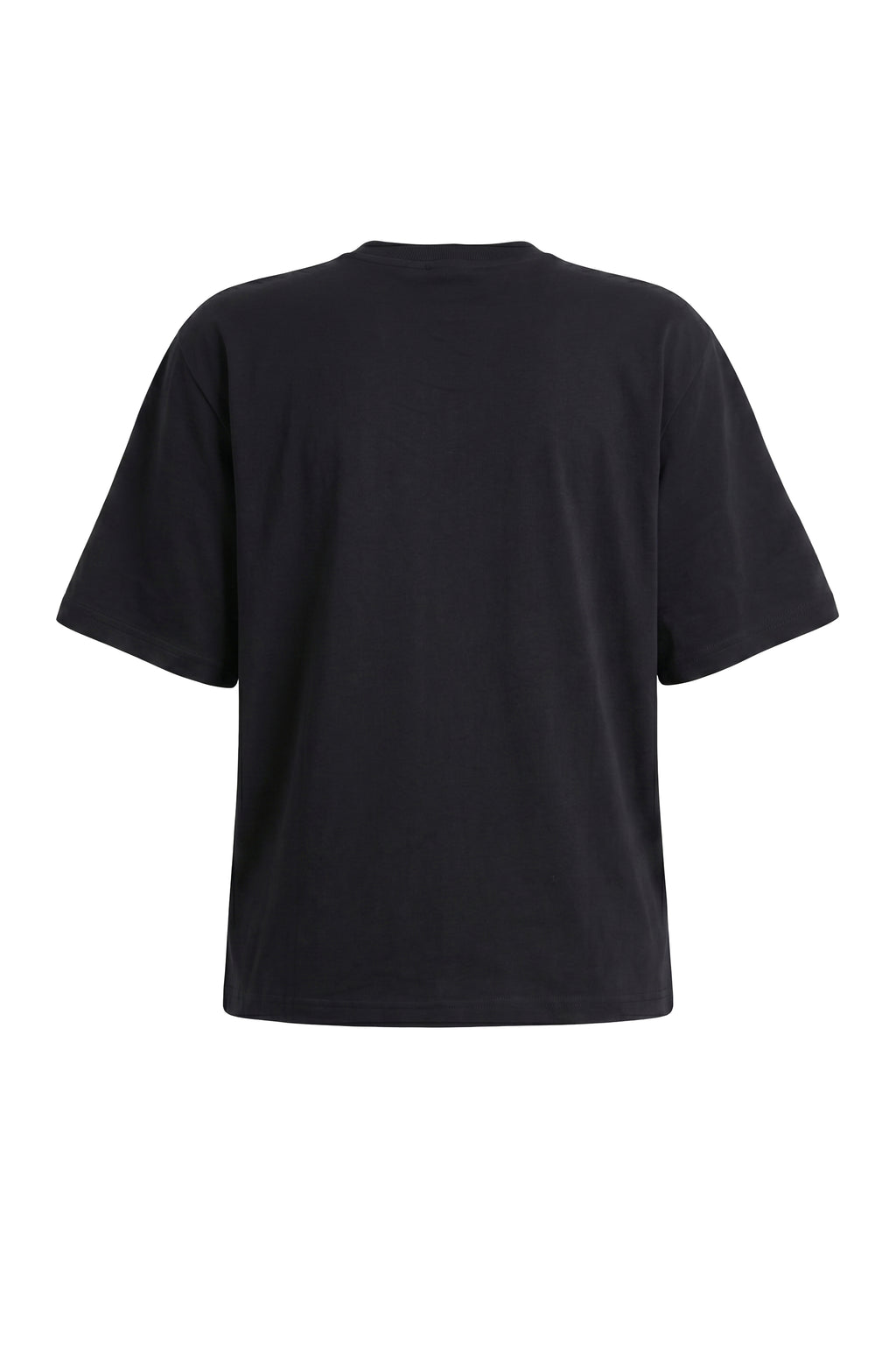 LACE DETAIL BLACK T-SHIRT