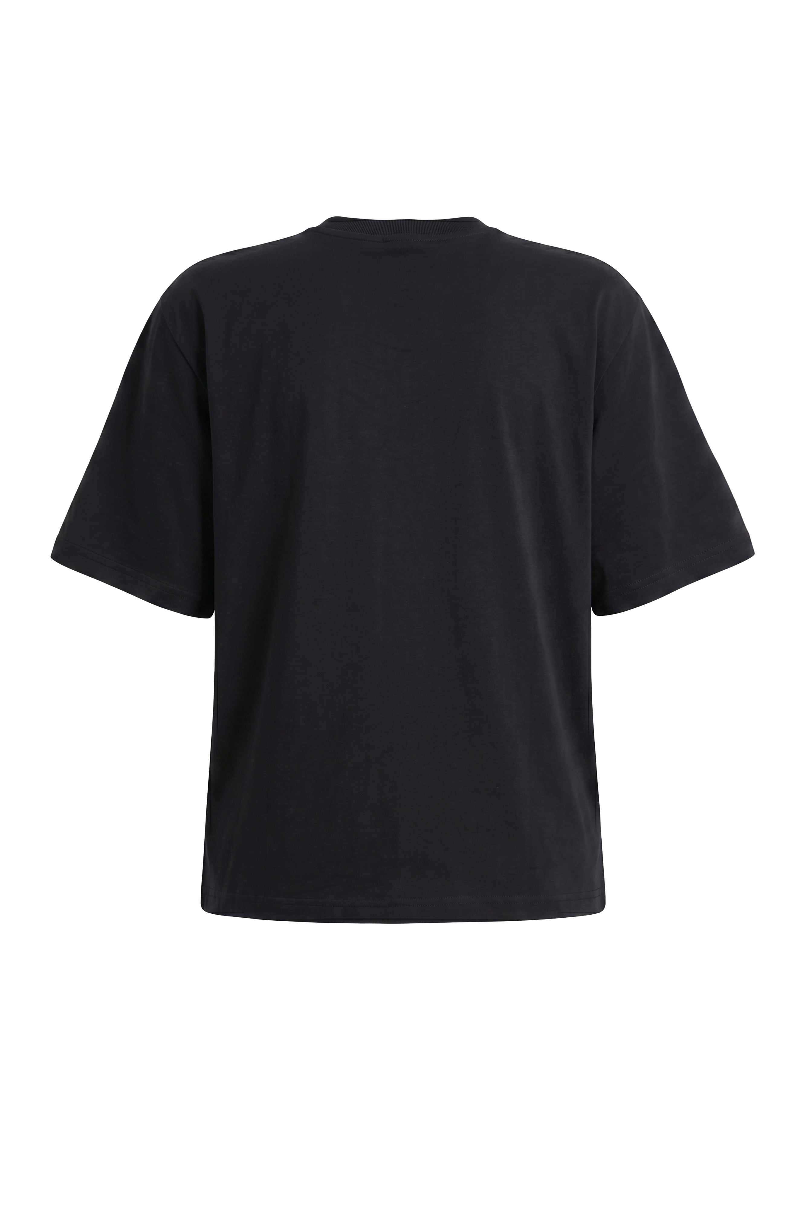 LACE DETAIL BLACK T-SHIRT