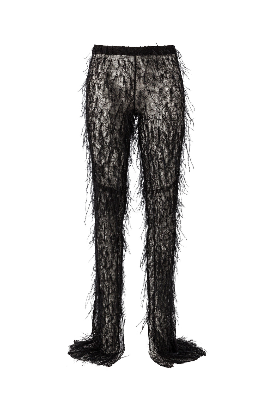 FEATHERED LACE TROUSERS