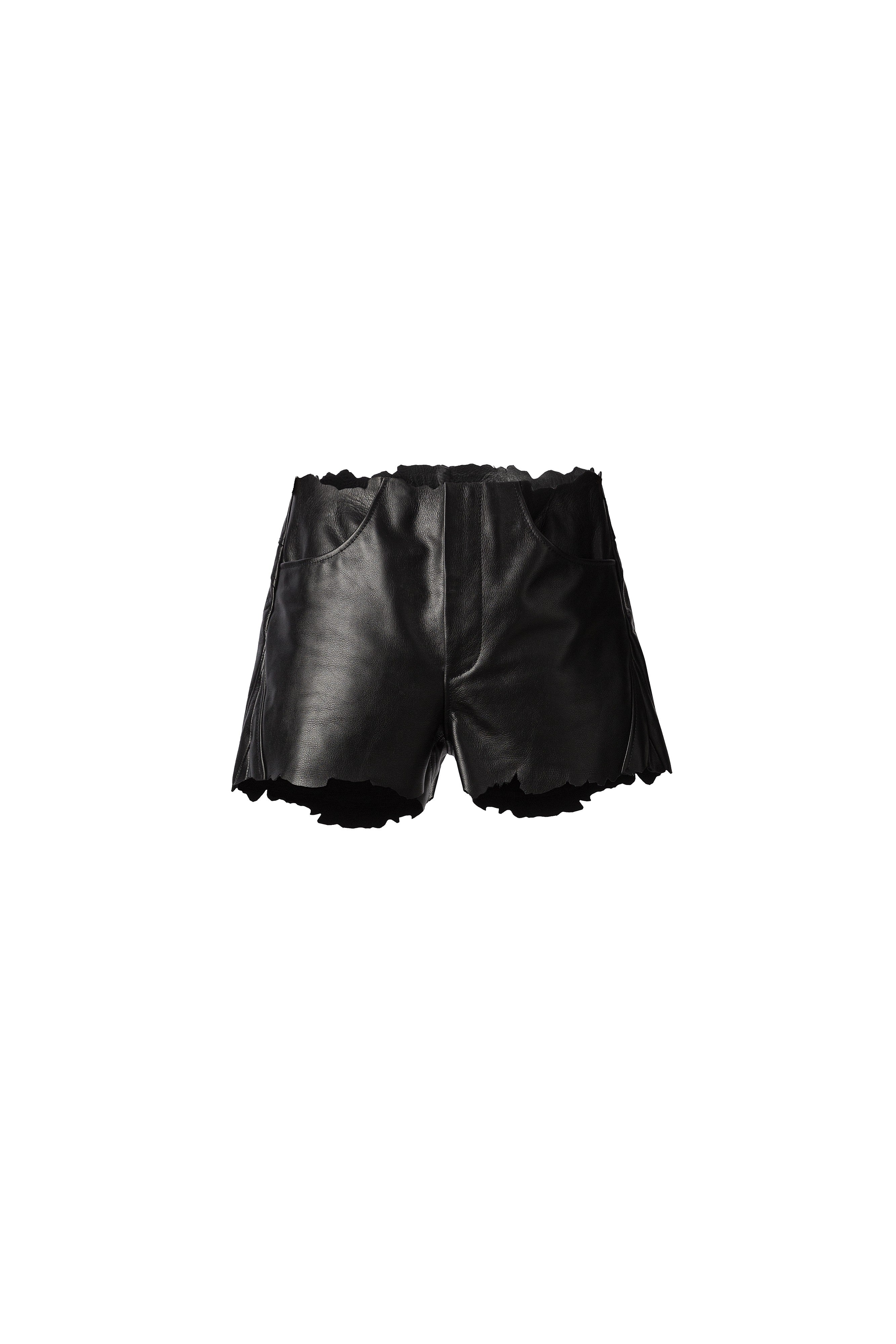 DRIFT BLACK LEATHER SHORTS