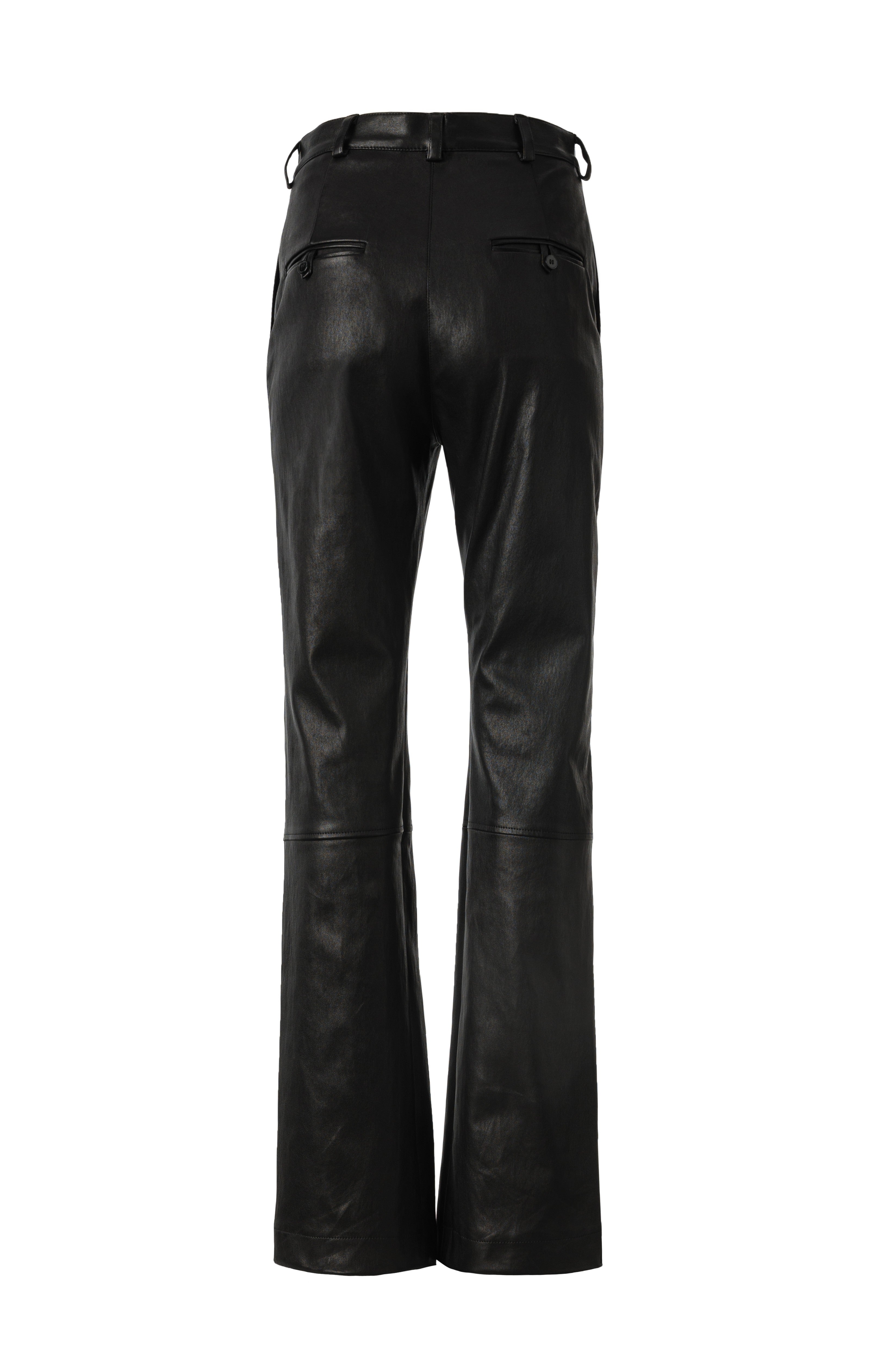 STRAIGHT LEG LEATHER TROUSERS