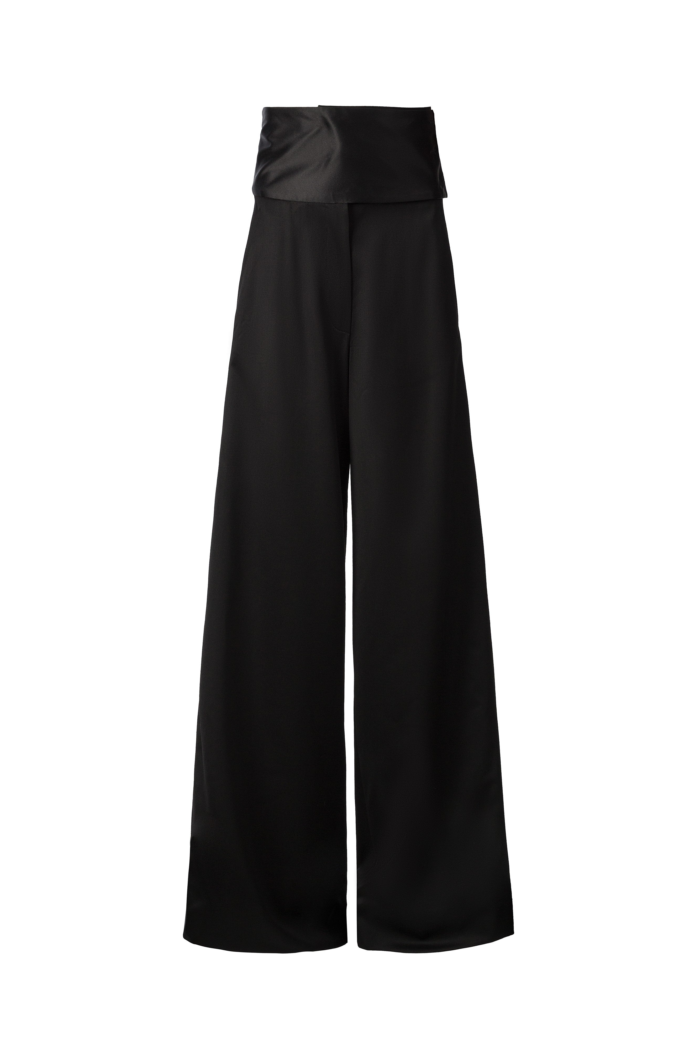 BLACK TUXEDO TROUSERS