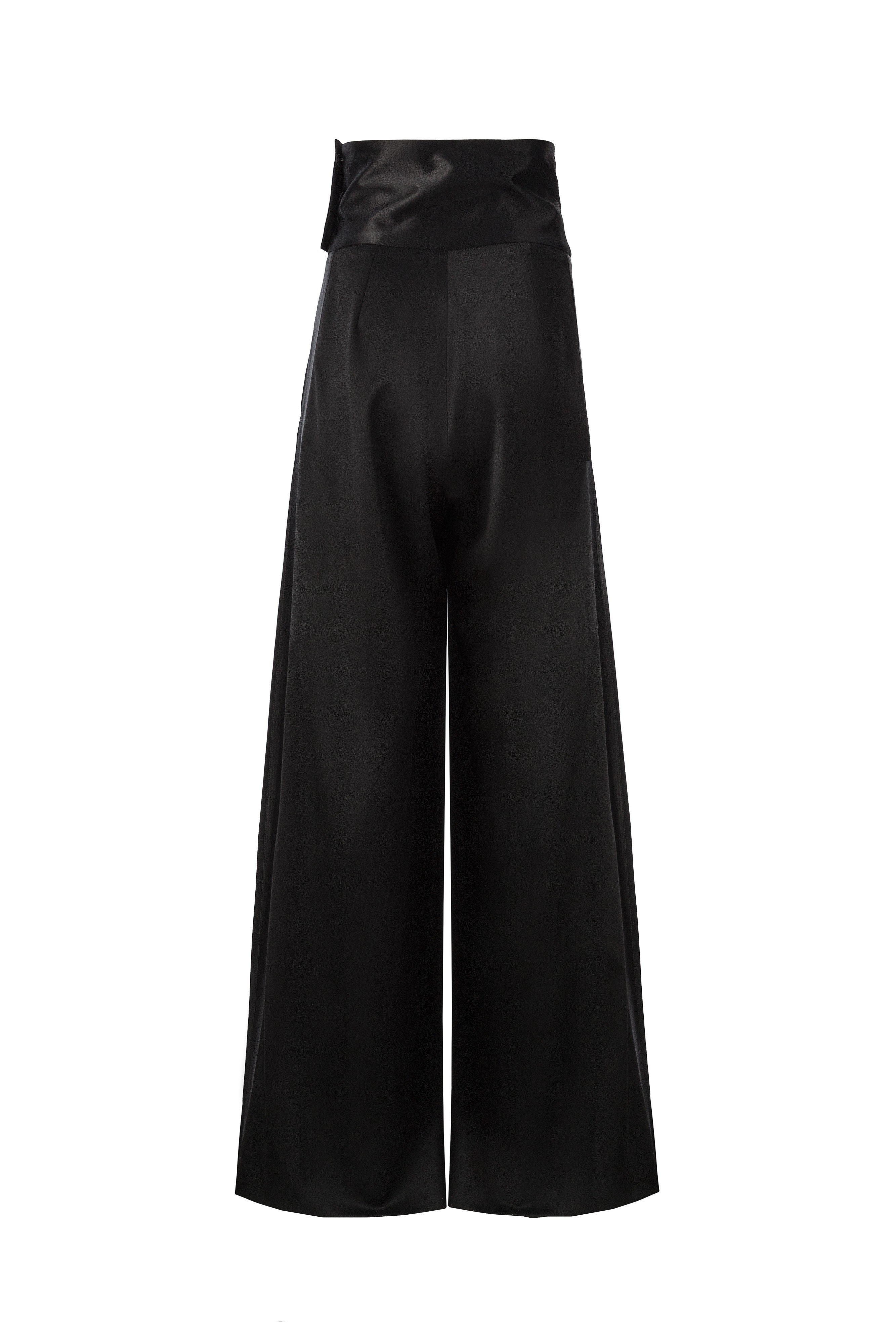 BLACK TUXEDO TROUSERS