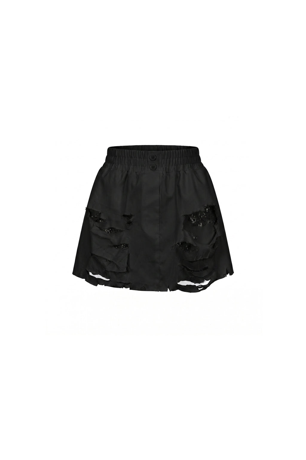 FRAY BLACK SHORTS