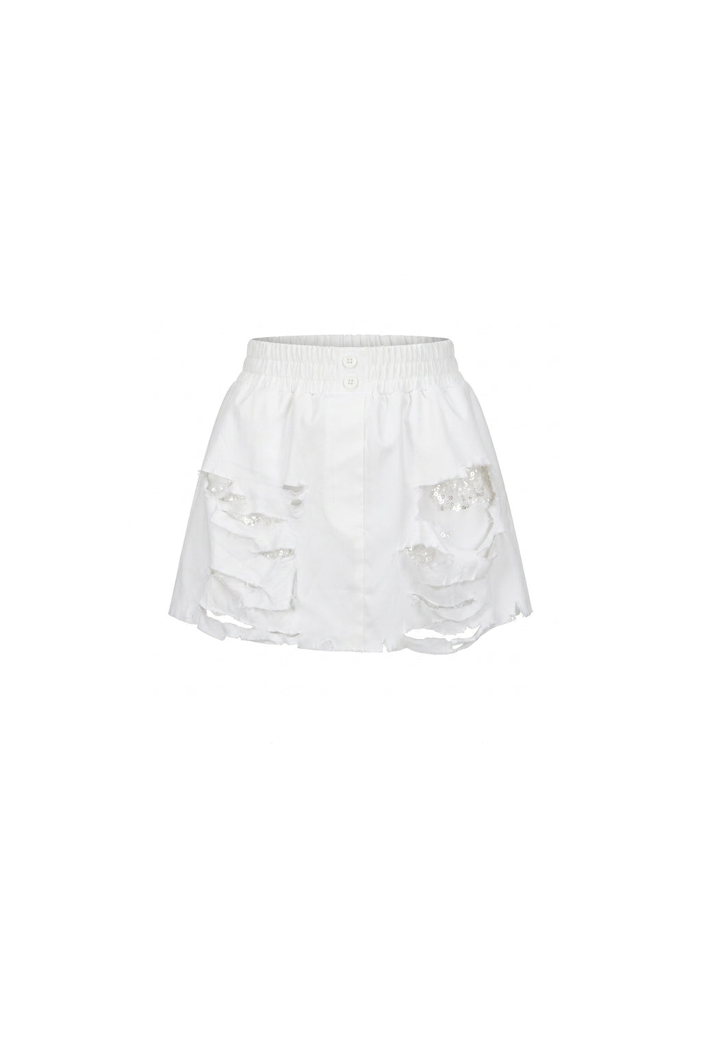 FRAY WHITE SHORTS
