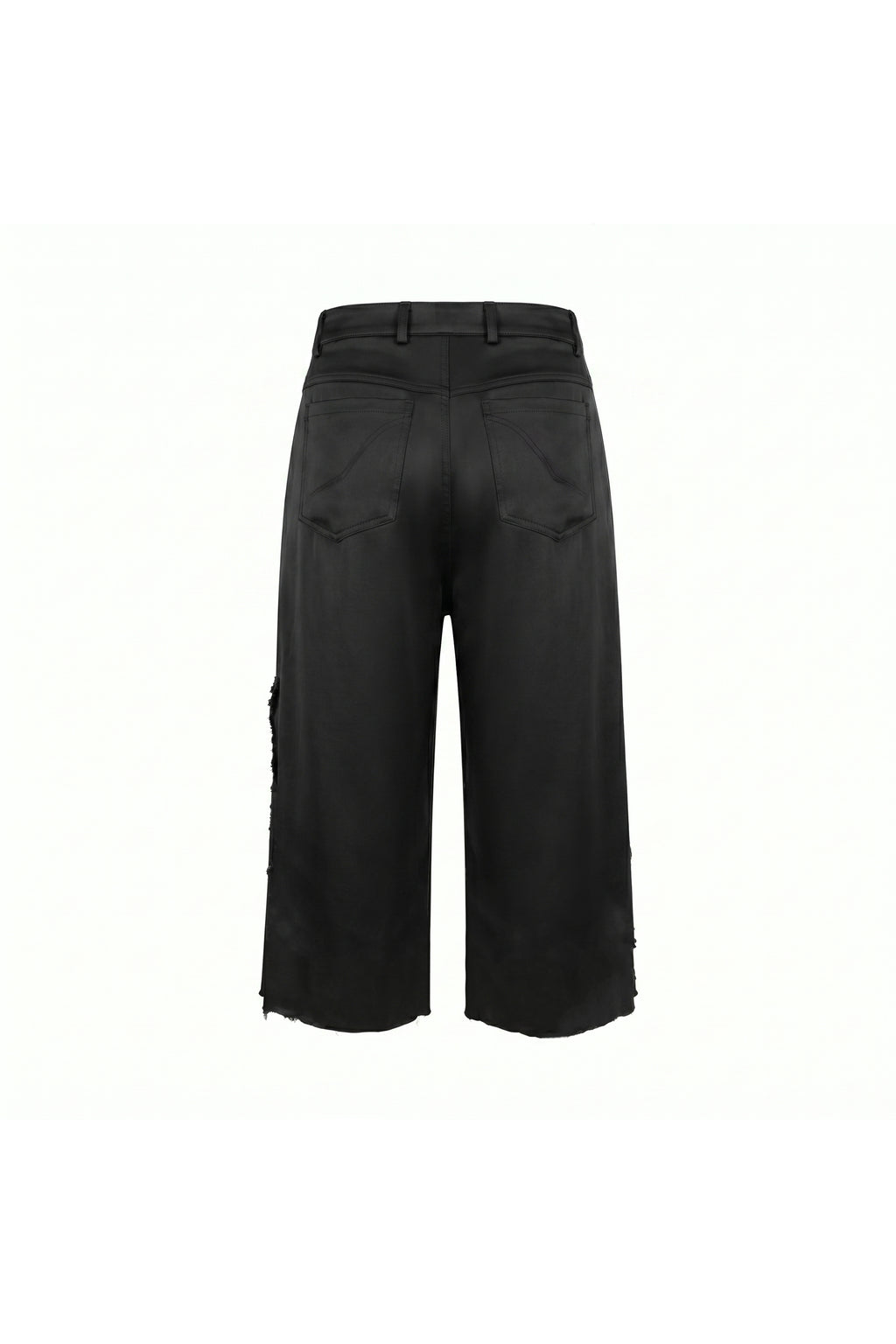 EMBROIDERED BLACK SATIN