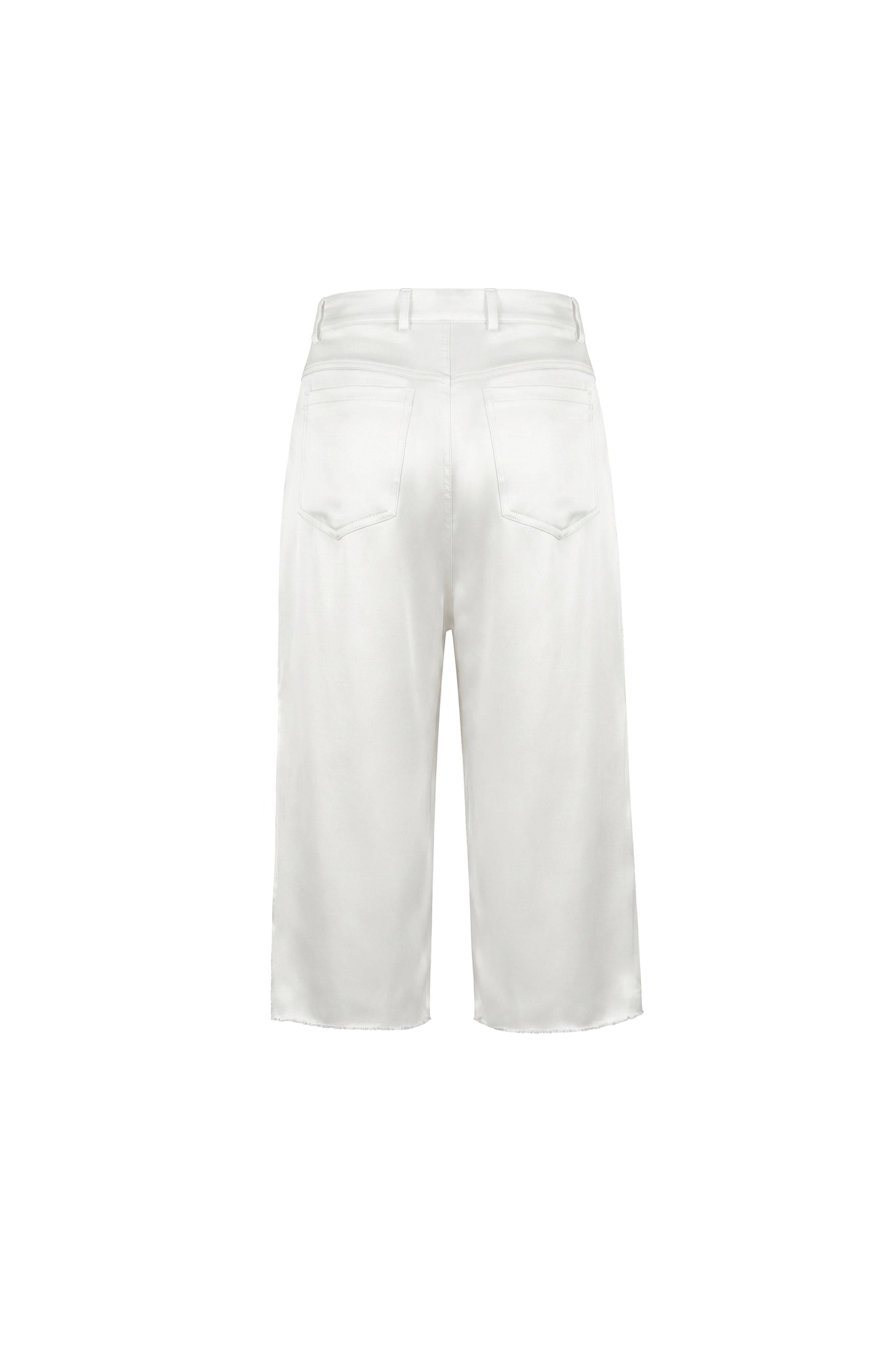 EMBROIDERED WHITE SATIN