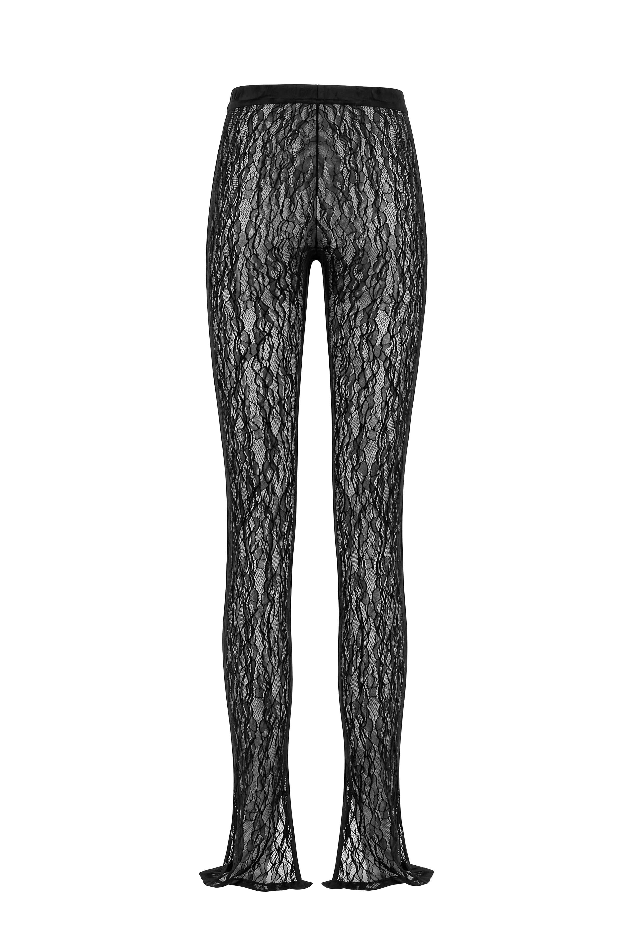 SPLIT HEM LACE LEGGINGS