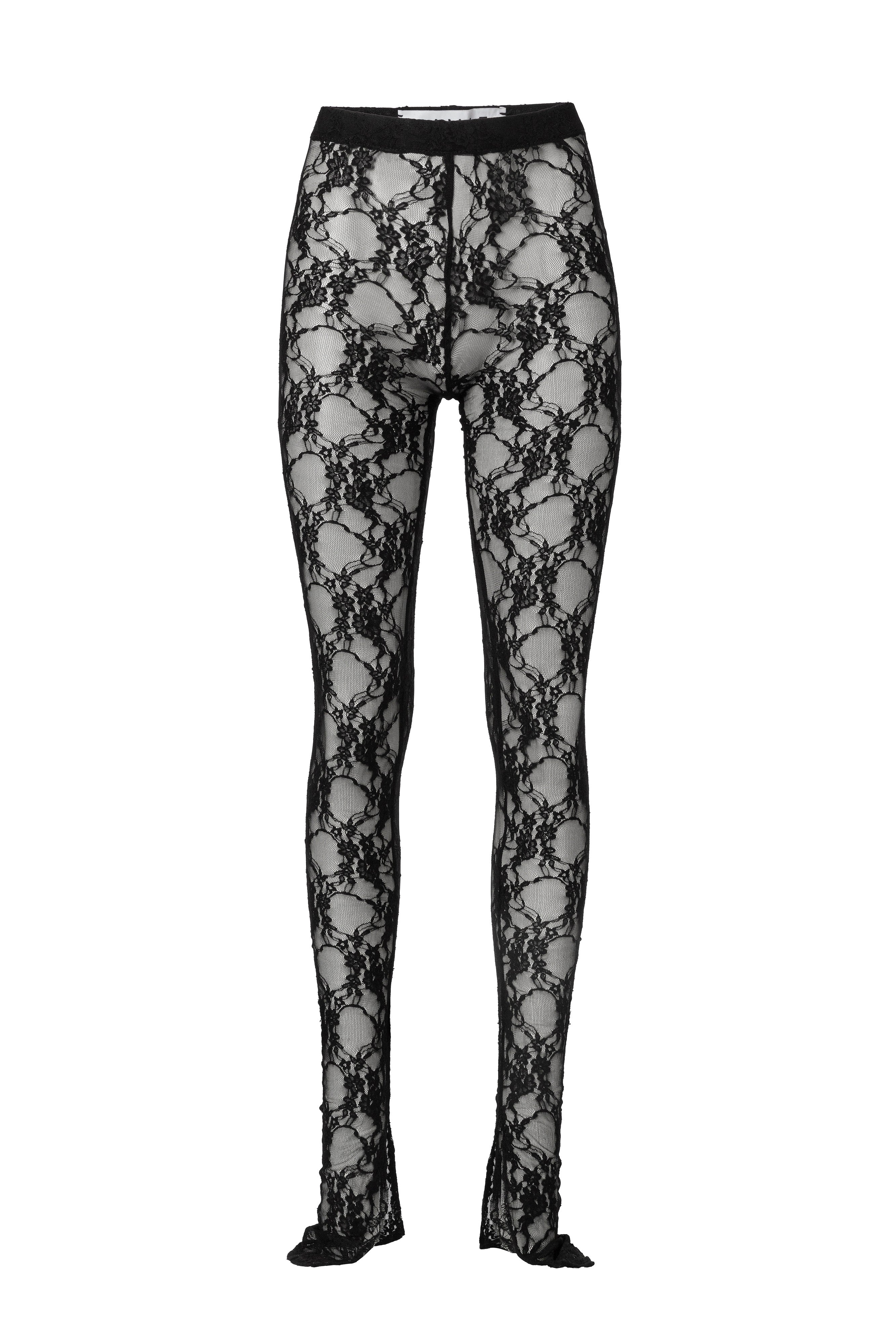 SPLIT HEM LACE LEGGINGS