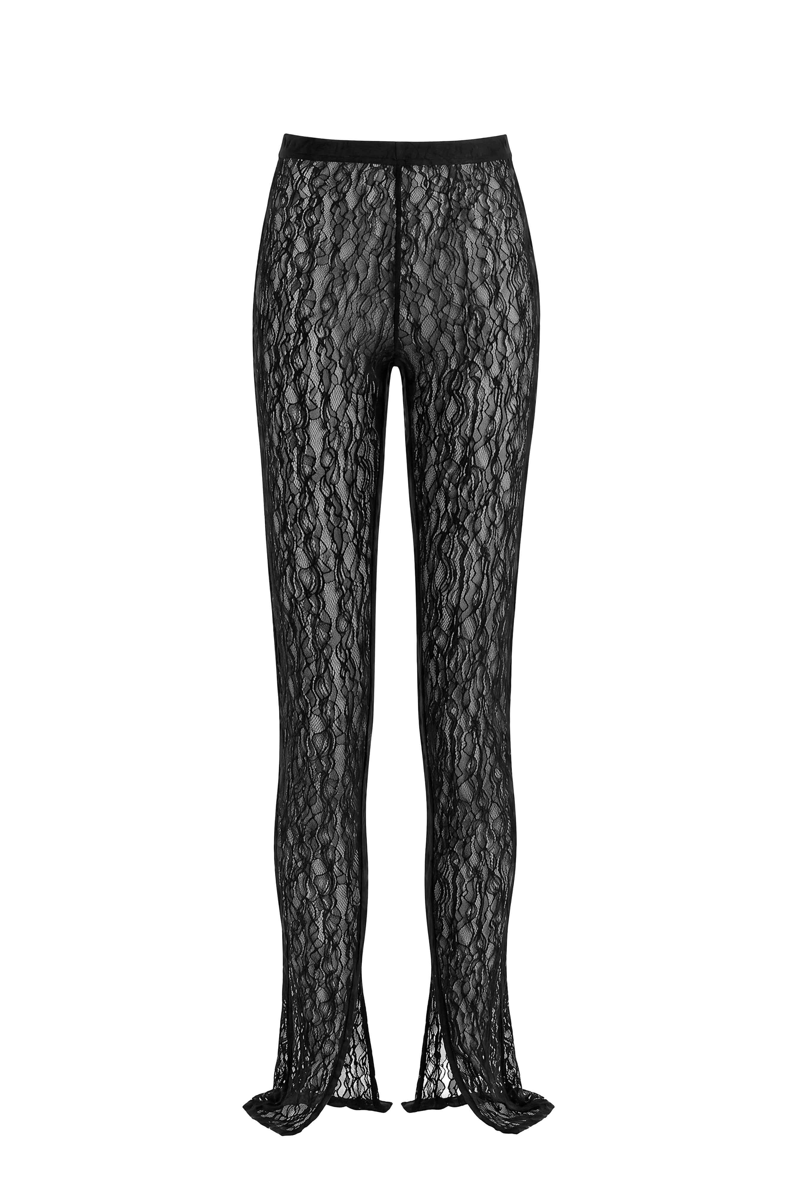SPLIT HEM LACE LEGGINGS