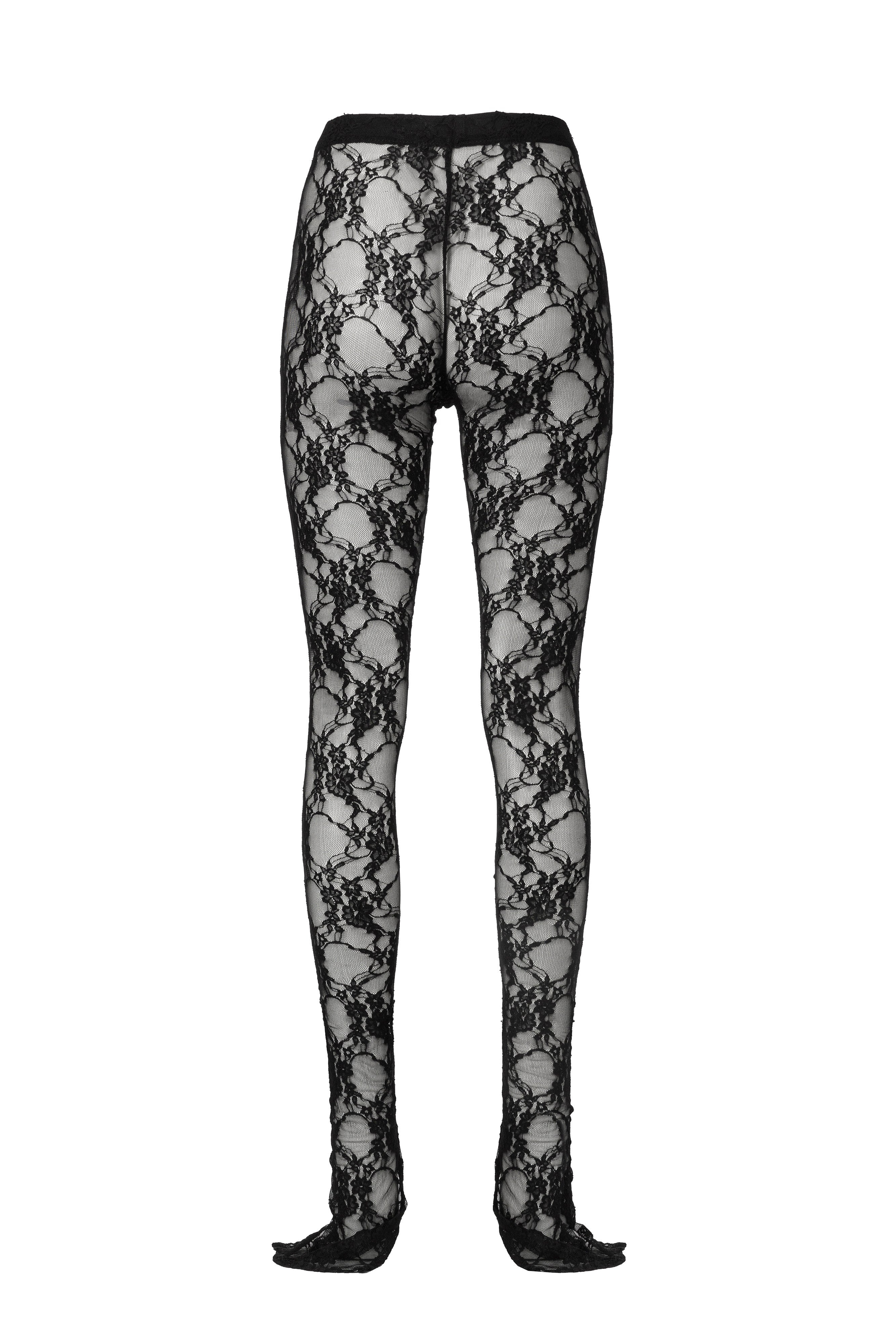 SPLIT HEM LACE LEGGINGS
