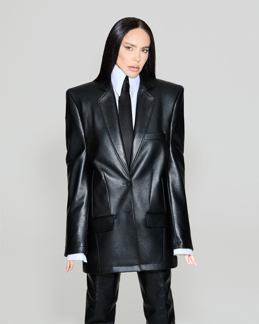 EXTREME OV LEATHER BLAZER